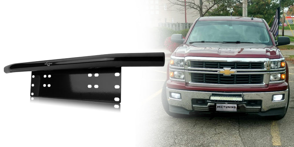 MICTUNING License Plate Mounting Bracket - Easy Way to Mount a Light Bar On Your Car