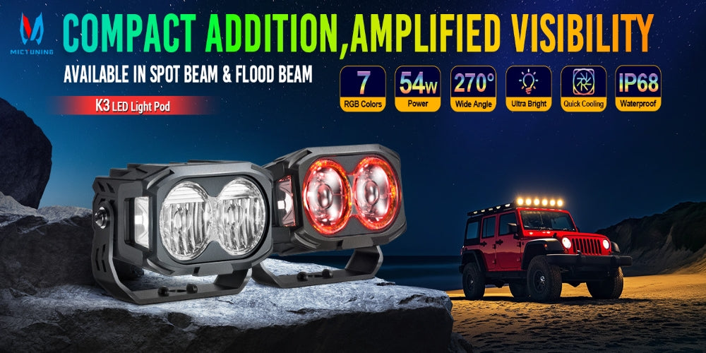 Boost Your Off-Road Experience with MICTUNING K3 LED Light Pods