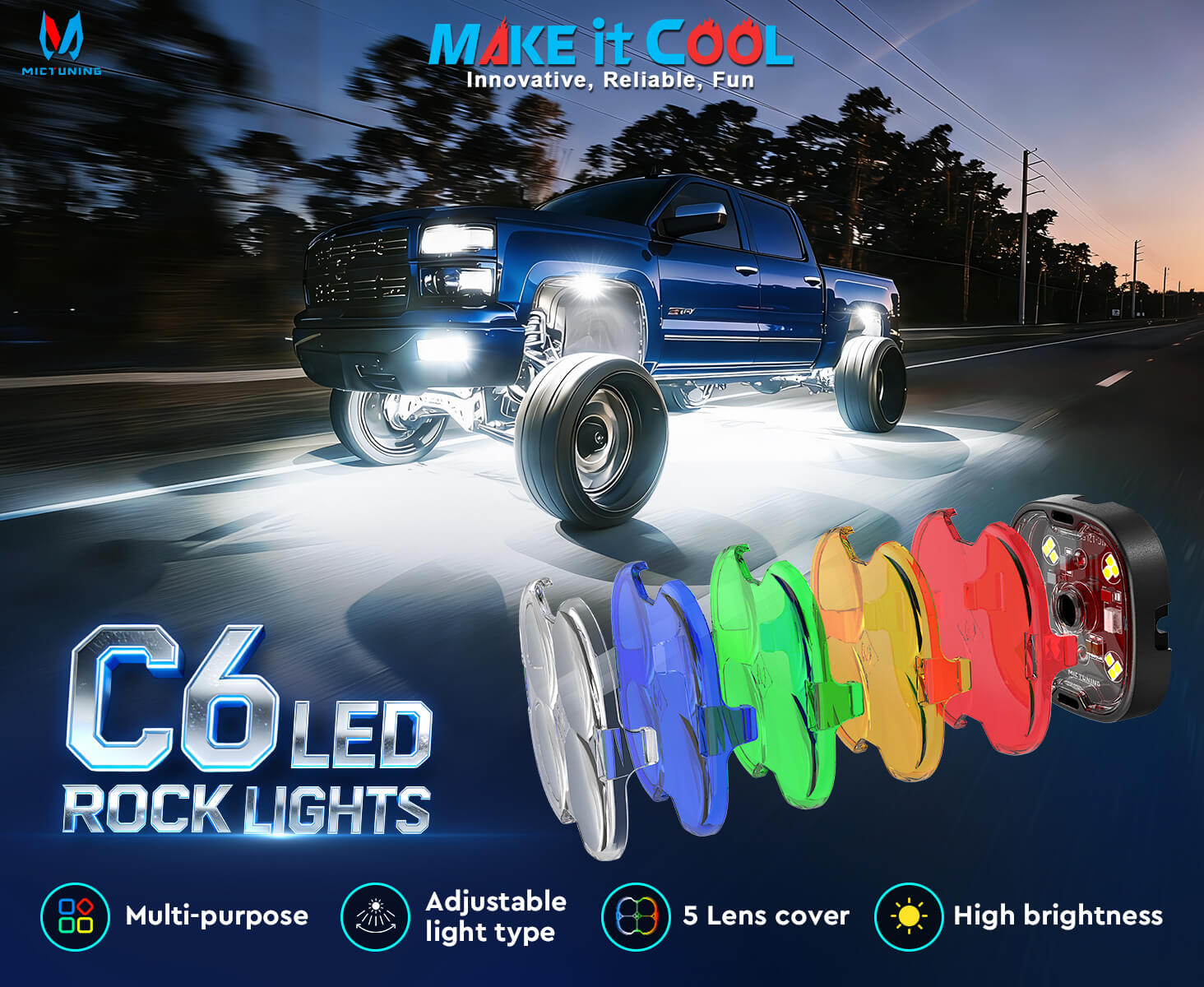 MICTUNING C6 LED Rock Lights - Your Ultimate Off-Road Lighting Solution
