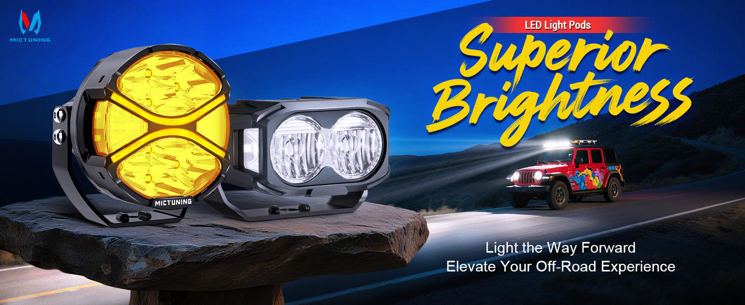 MICTUNING K6 4 Inch LED Round Light Pods: Conquer Any Adventure