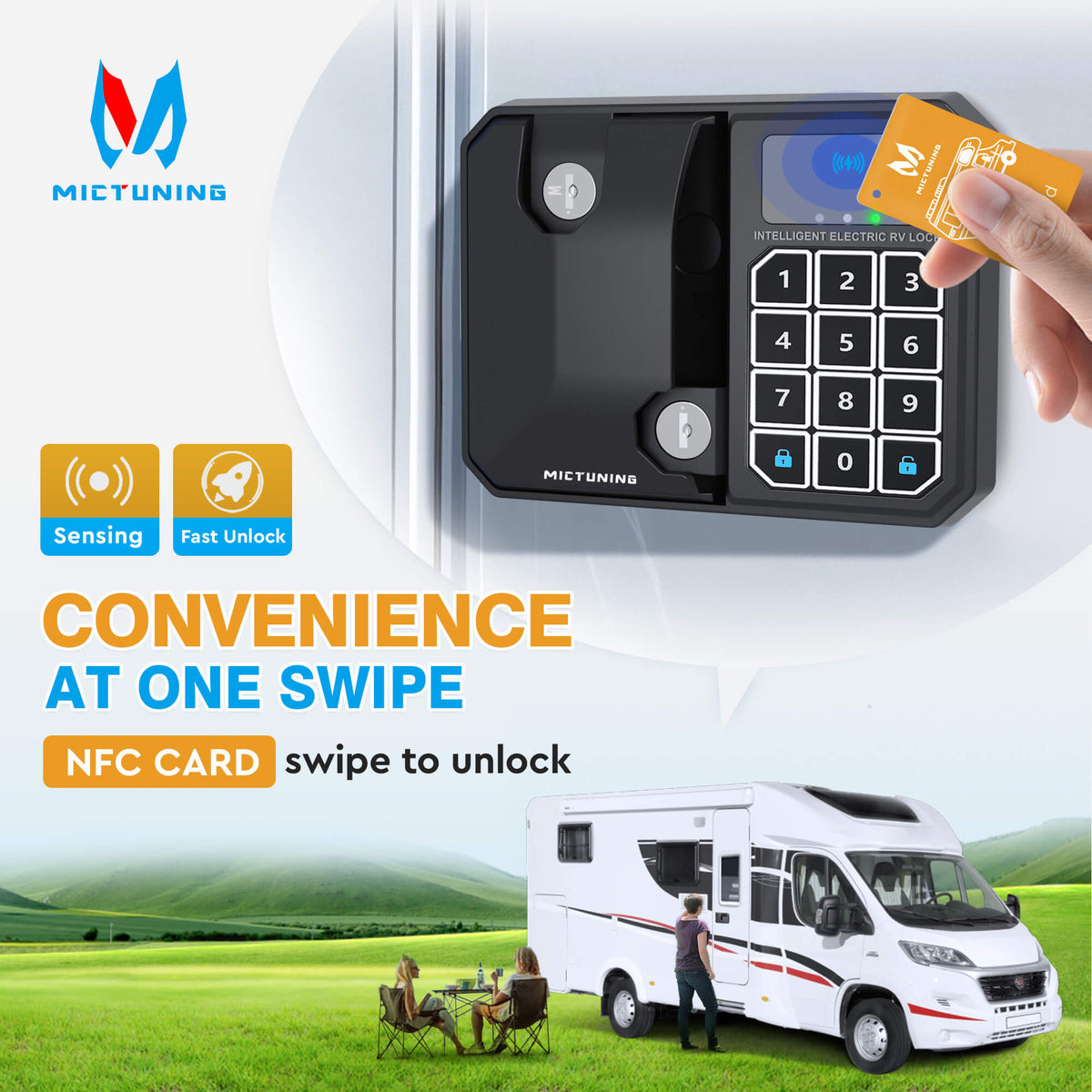 Keyless RV Door Lock Replacement, MICTUNING Keyless Entry Camper Door ...