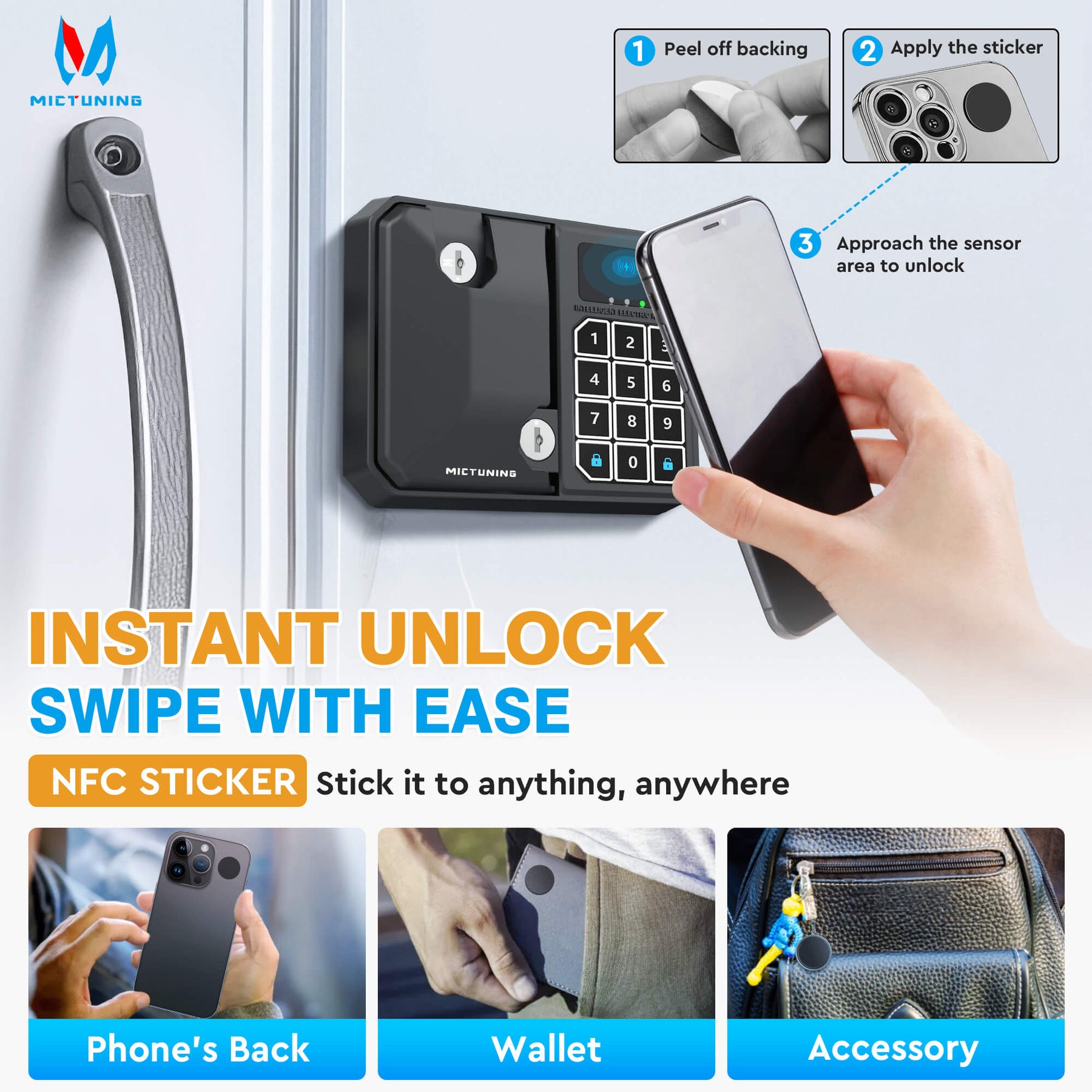 Keyless RV Door Lock Replacement, MICTUNING Keyless Entry Camper Door ...