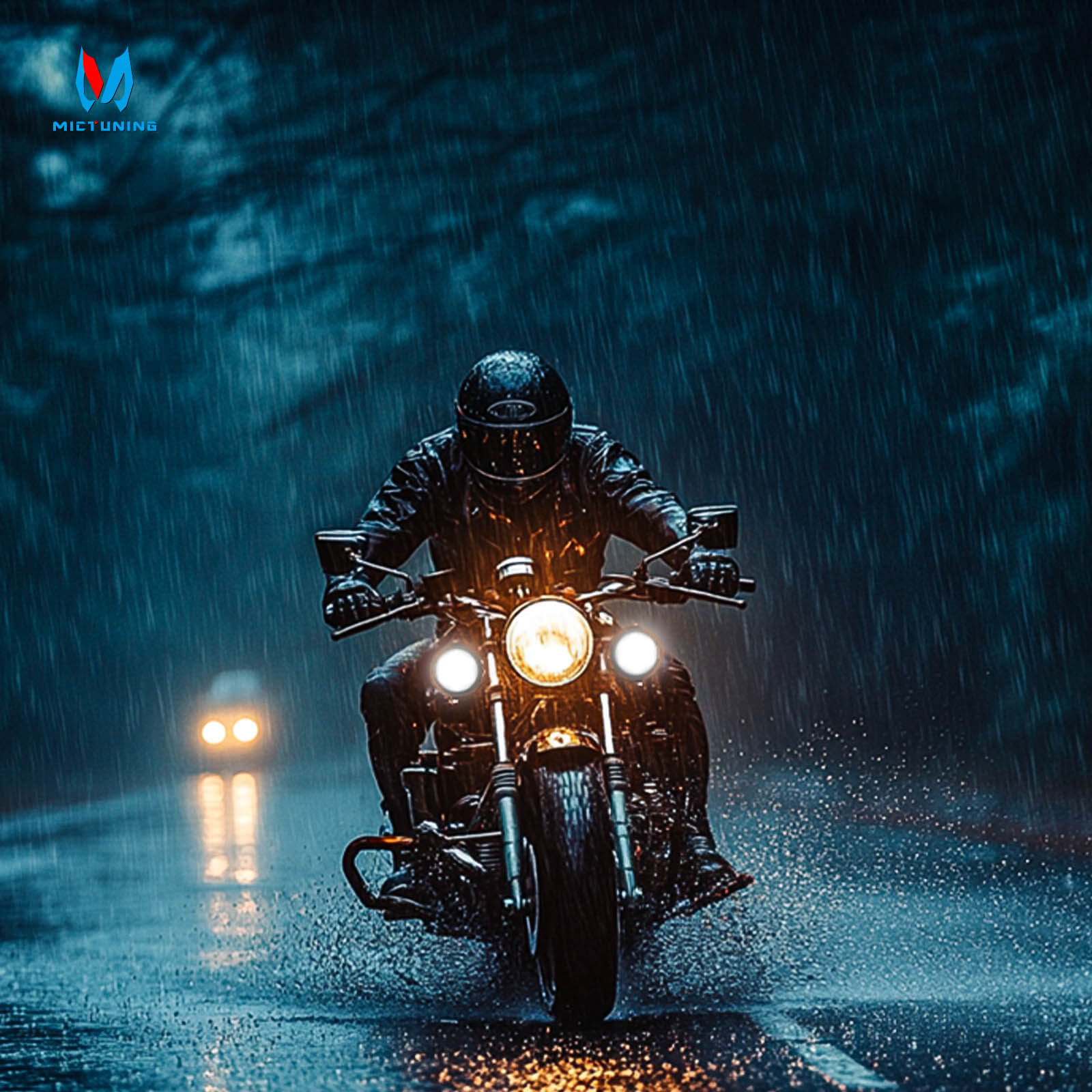 4.5 Inch Motorcycle LED Driving Lights With Amber Protection Cover,  IP68 Waterproof Fog Light Round Pods Offroad Work Spotlight, 2 Pack