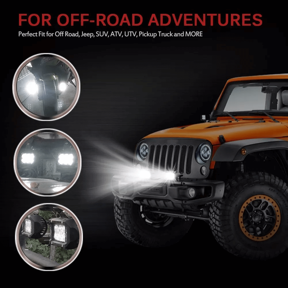 4" 18W LED Work Light Spot Led Pods 4x4 SUV Off Road Driving Fog Lamps