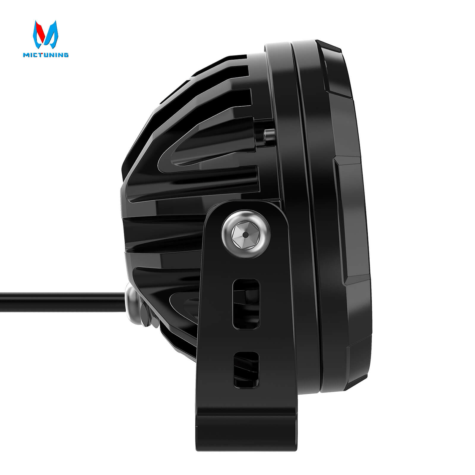 4.5 Inch Motorcycle LED Driving Lights With Amber Protection Cover,  IP68 Waterproof Fog Light Round Pods Offroad Work Spotlight, 2 Pack