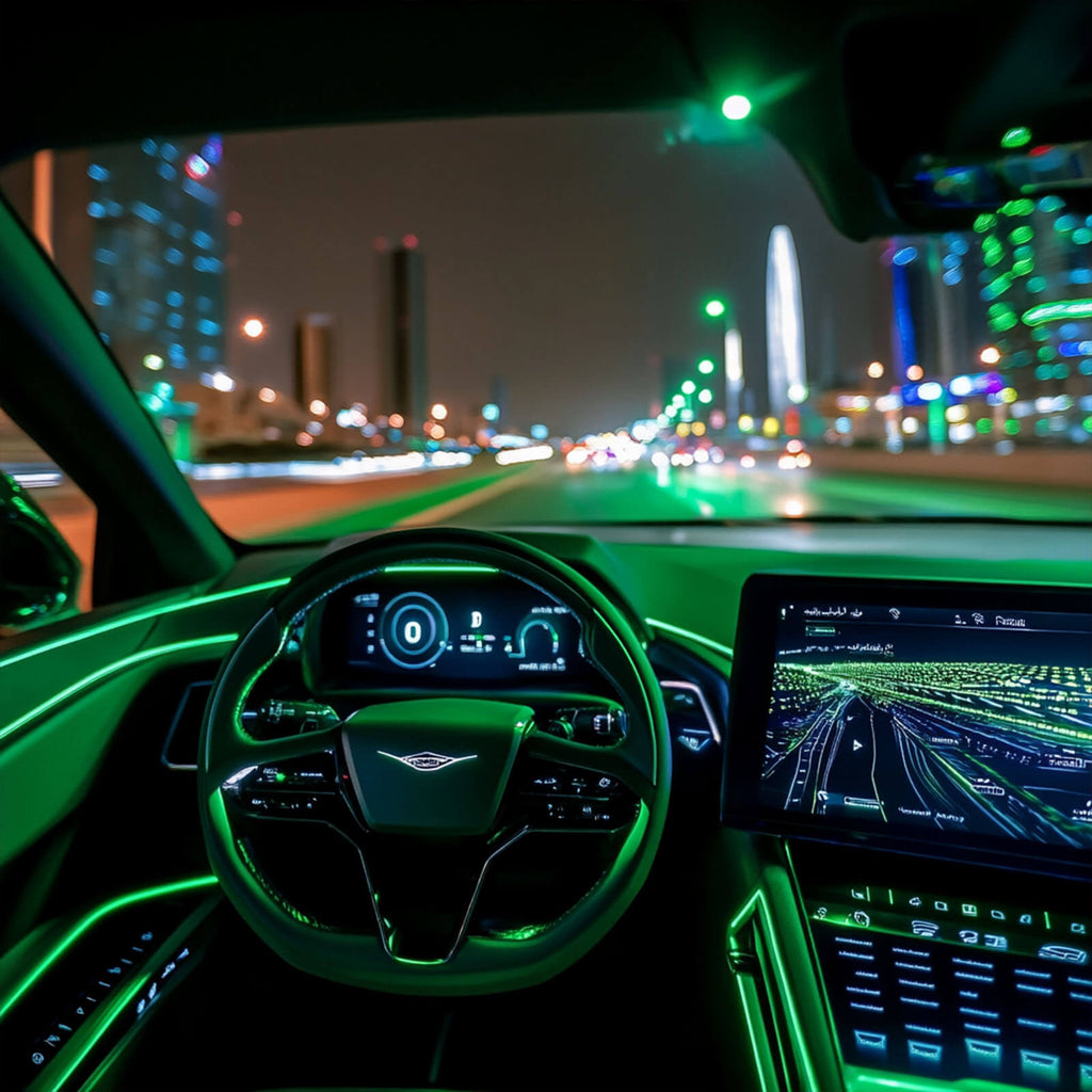 Car Front Light Module MICTUNING Interior Car LED Strip Lights, Wireless APP & Remote Control ...