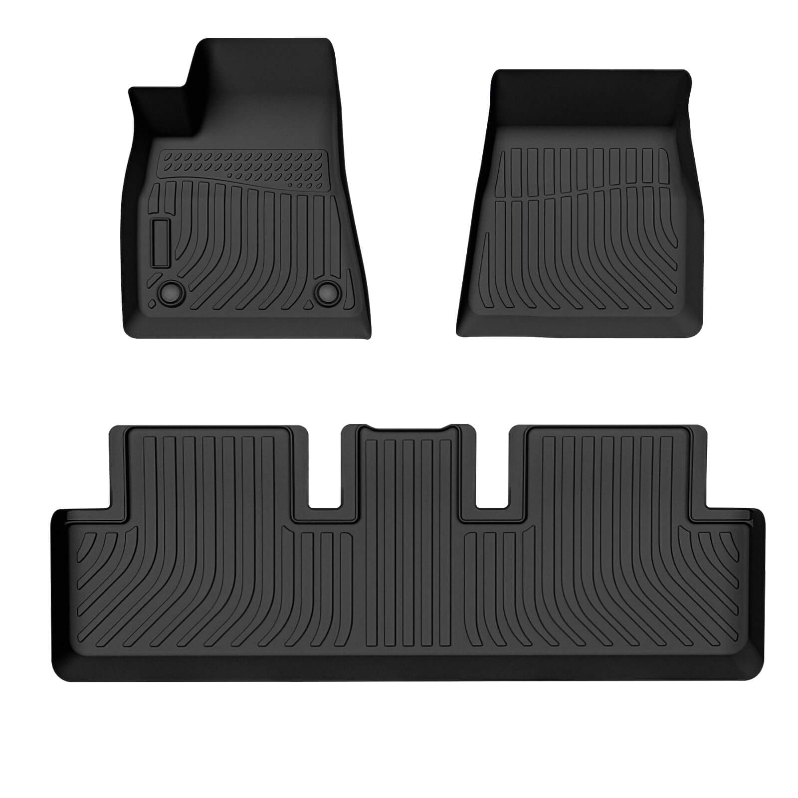 For Tesla Model 3 2017-2023 Floor Mats, 1st, 2nd Row, Trunk Mat & Rear Inner Storage Mat, Liner Set , Custom Fit TPE All Weather Car Liners