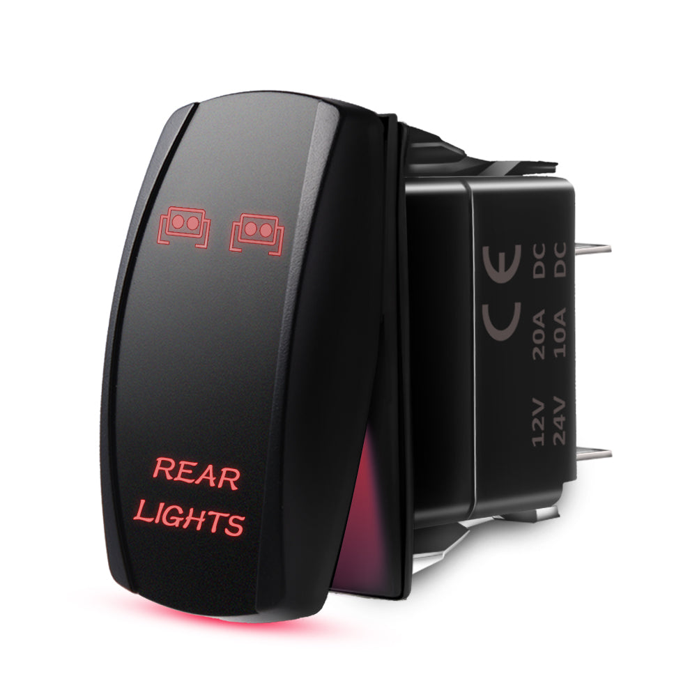 5 Pin LED WORK LIGHT/LED LIGHT BAR/REAR LIGHT/SASQLIATCH/HORN Red