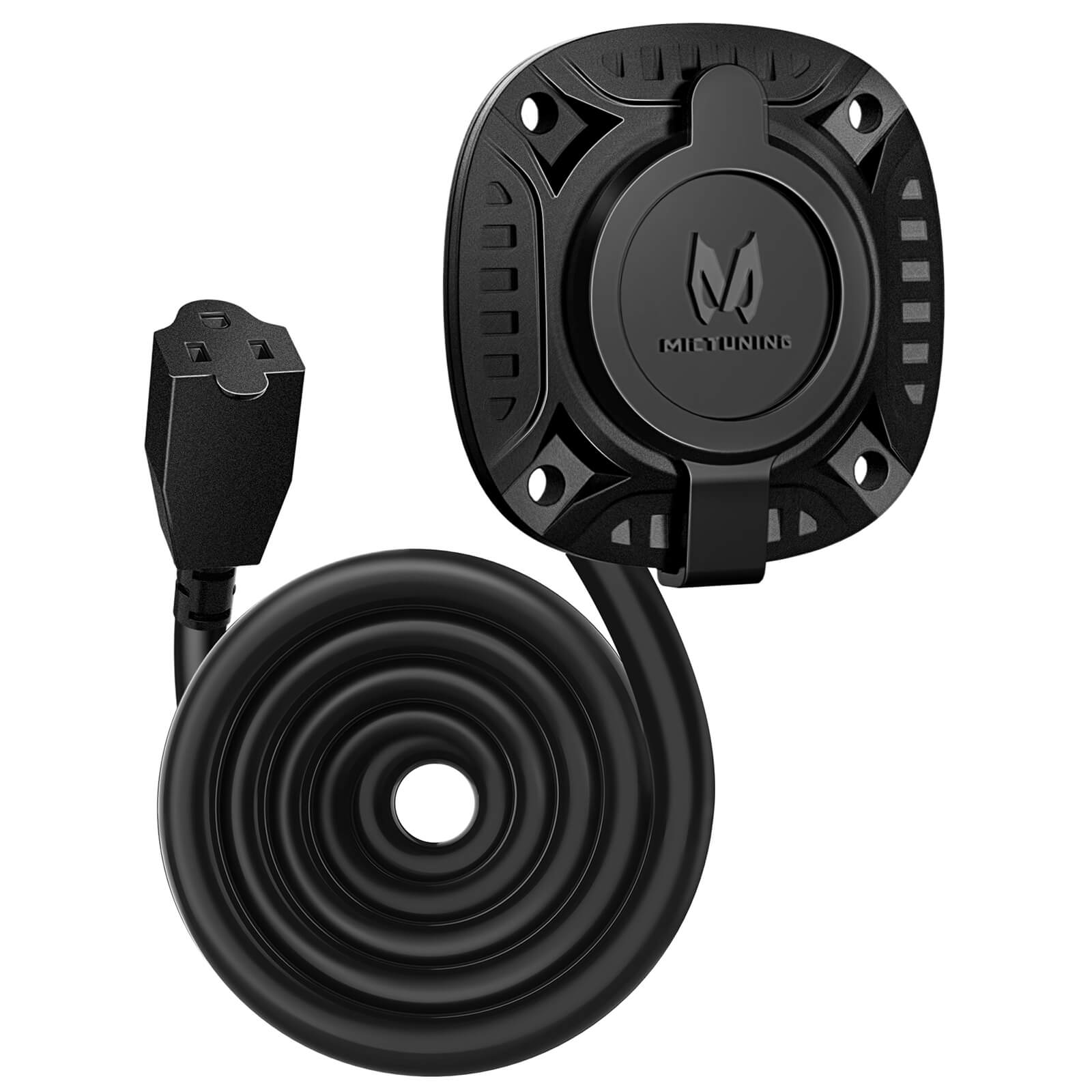 MICTUNING 15Amp 125V AC Port Plug with Heavy Duty Integrated 20