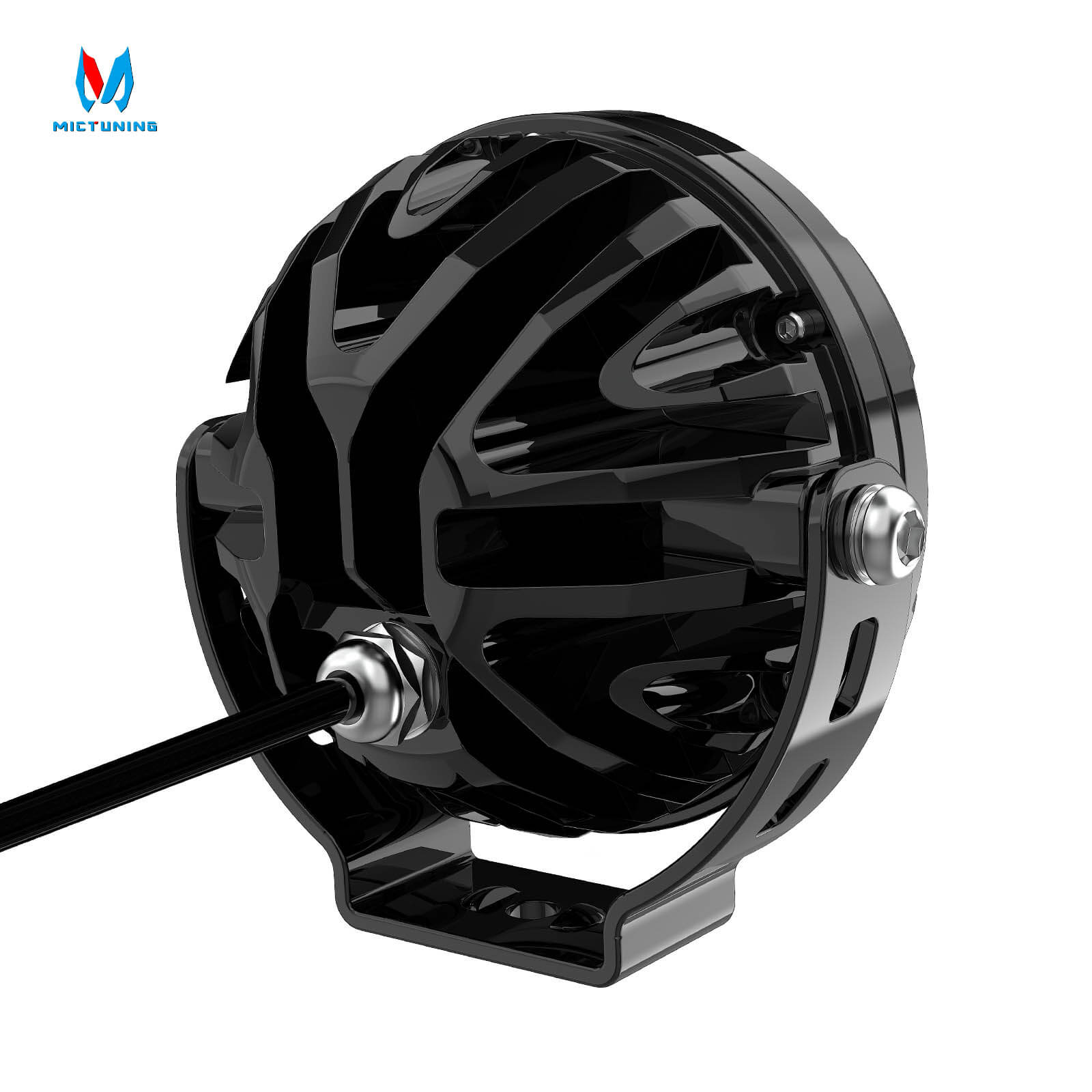 4.5 Inch Motorcycle LED Driving Lights With Amber Protection Cover,  IP68 Waterproof Fog Light Round Pods Offroad Work Spotlight, 2 Pack