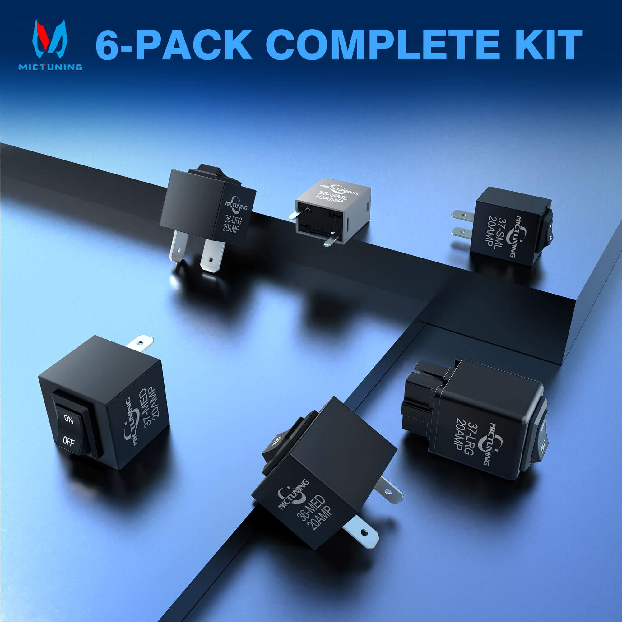 MICTUNING 9038 Relay Bypass Switch Kit Replacement for 9036 9037