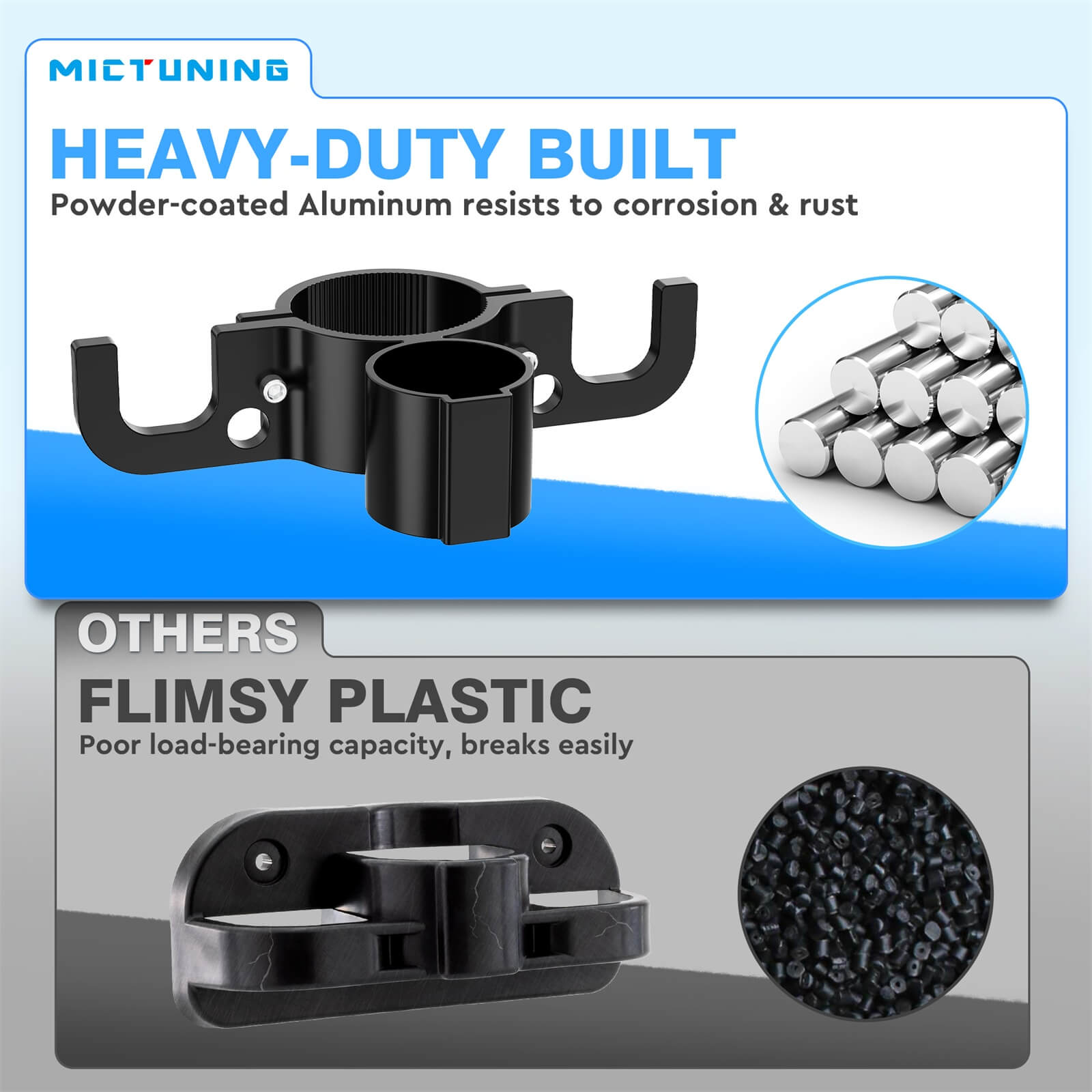 Trailer Towing Chain Organizer, 7-Way Plug Holder with Hollow Bottom, Heavy-Duty RV Tongue Jack Accessories
