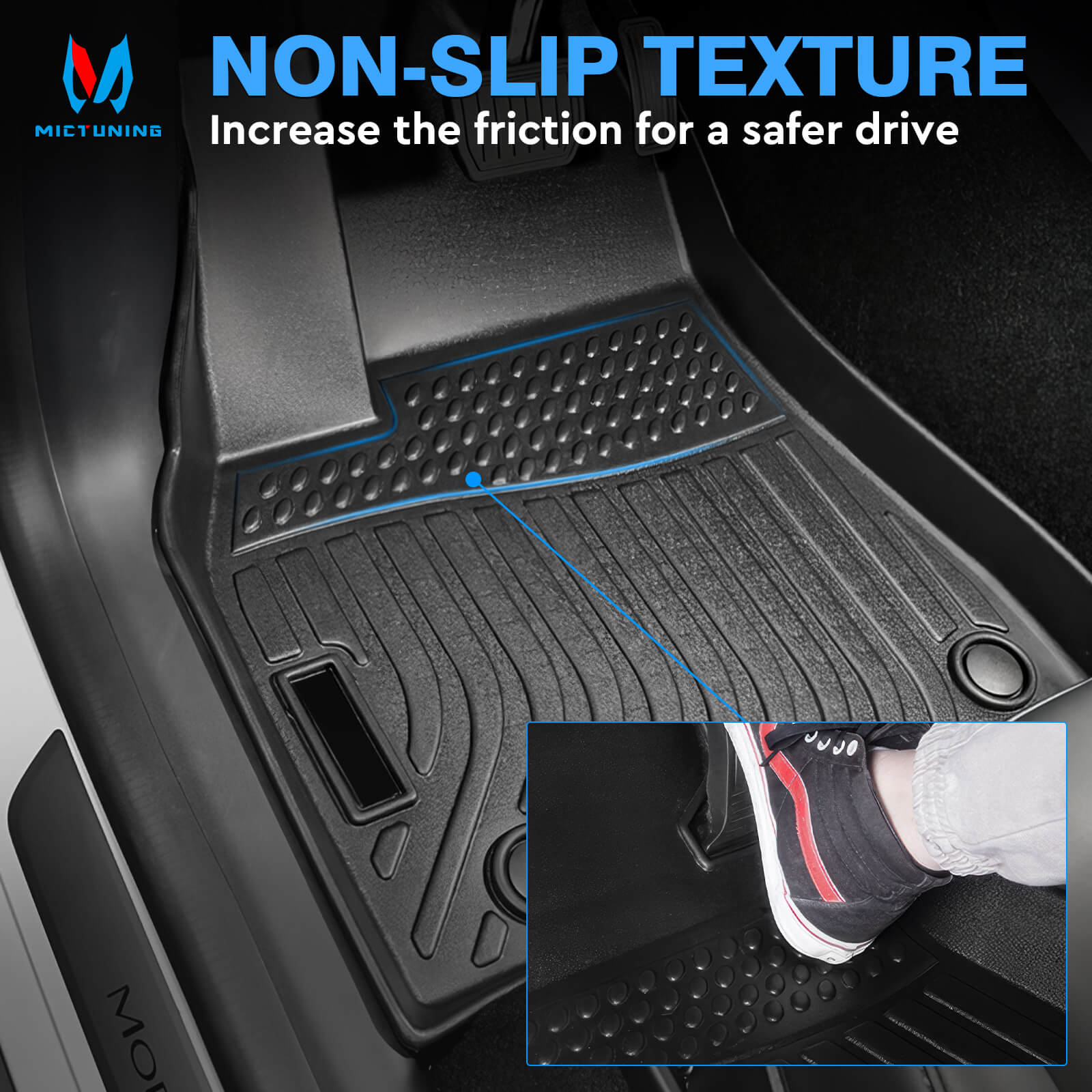 For Tesla Model Y 5 Seat 2021-2023 Floor Mats, 1st, 2nd Row & Trunk Mat Liner Set, Custom Fit TPE All Weather Car Liners