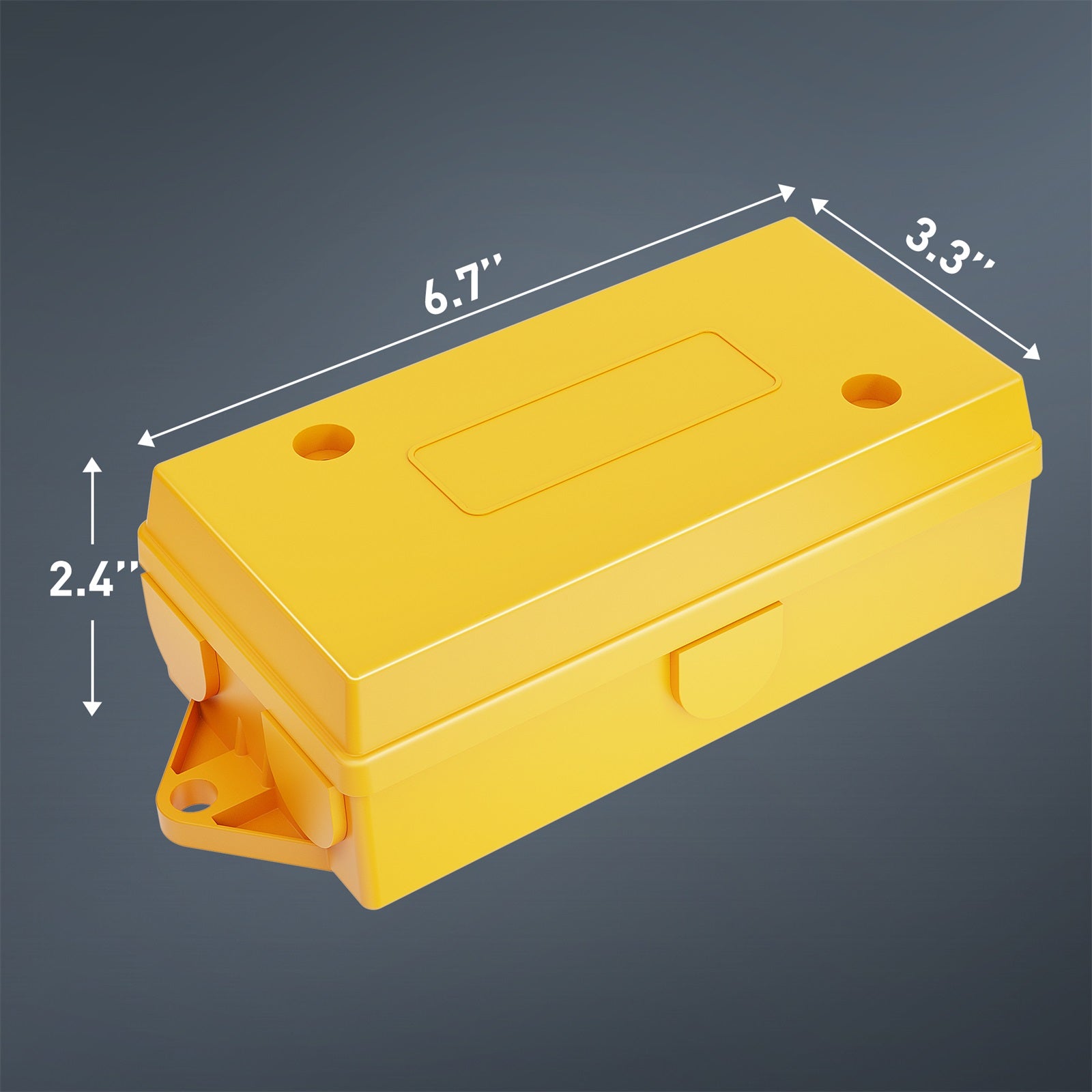 7 Way Electrical Trailer Junction Box with See-Through Lid, 7 Gang Wire Connection Box Waterproof