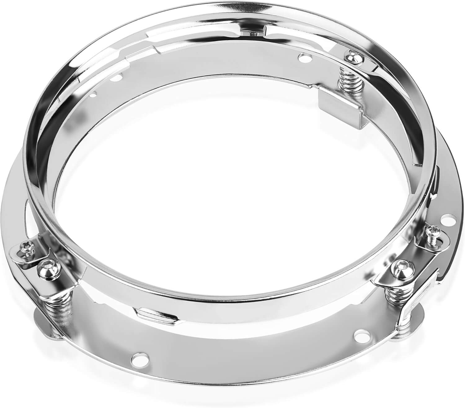 7 Inch Round Headlight Ring Mounting Bracket, Chrome Color 1Pcs