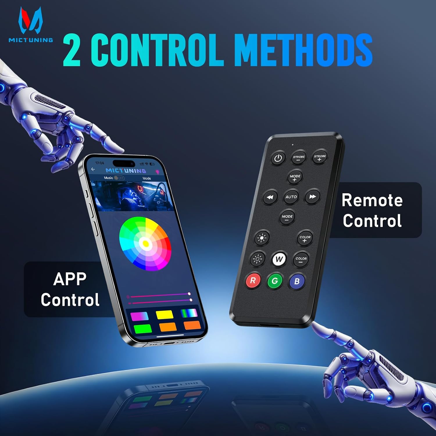 Q1 RGBW LED Rock Lights - 4-16 Pods  Neon LED Light Kit, APP + Remote Control