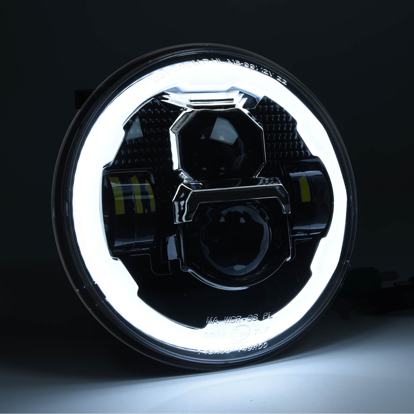 7 Inch Round LED Headlights with Hi/Lo Beam DRL Turn Signal, Compatible with Jeep Wrangler JK JKU TJ LJ,Chevy, Anti-glare, Plug and Play, IP67 Waterproof