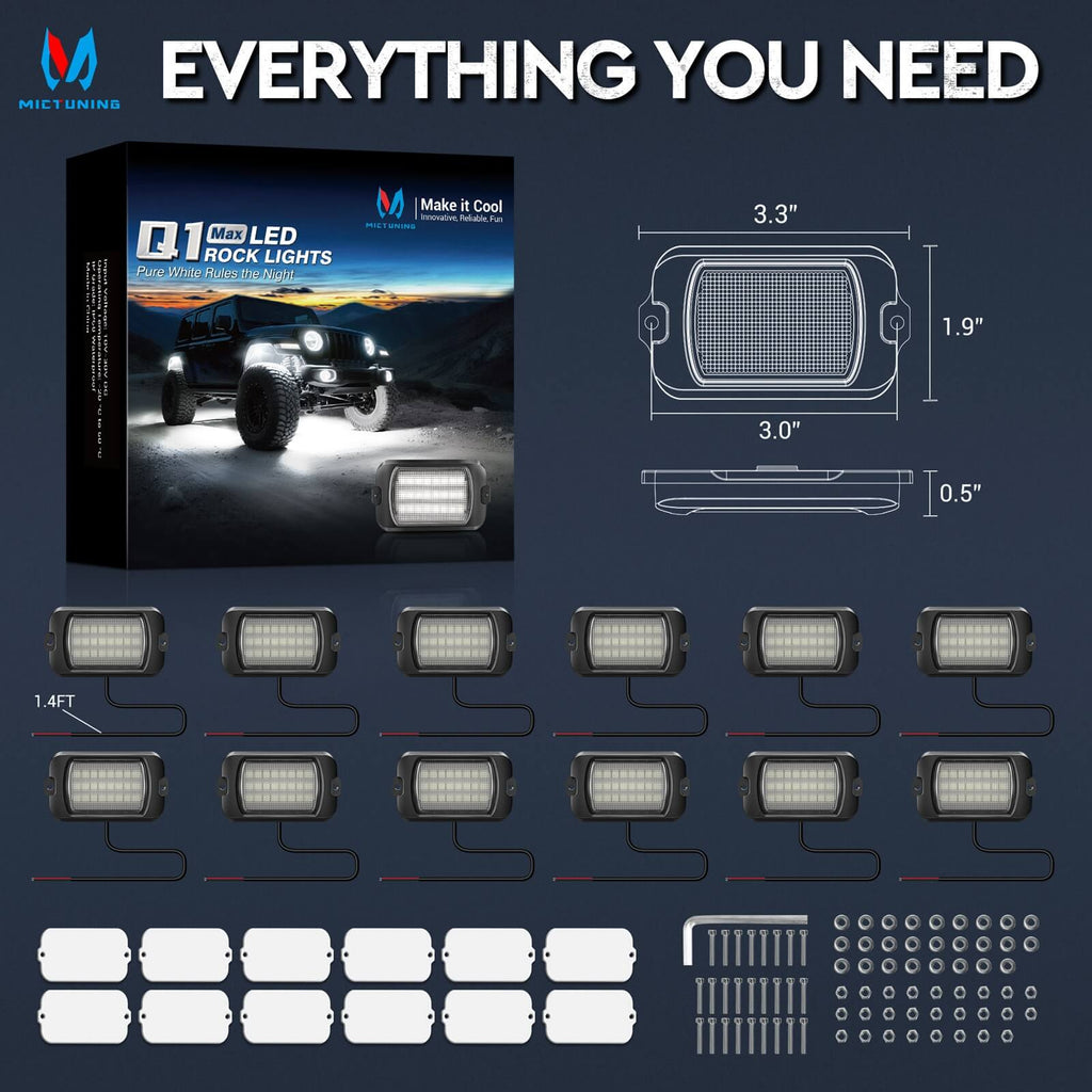Coppia Luci Sottoscocca A LED 9W IP68: Illuminazione Off-Road Per Auto, Camion E ATV