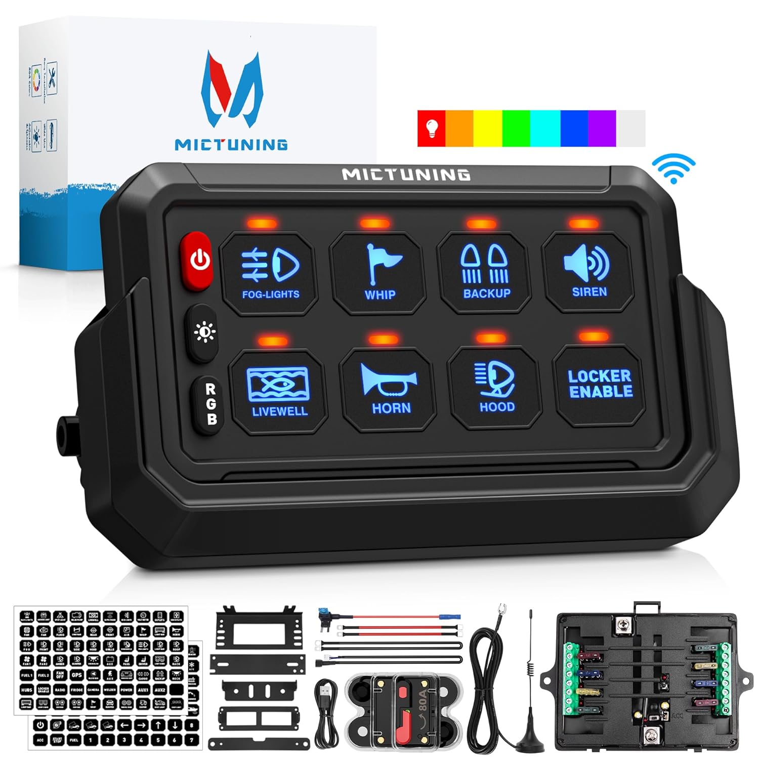 MICTUNING P1s Wireless 8/12 Gang Switch Panel | App Control 8/12 Gang Switch Panel