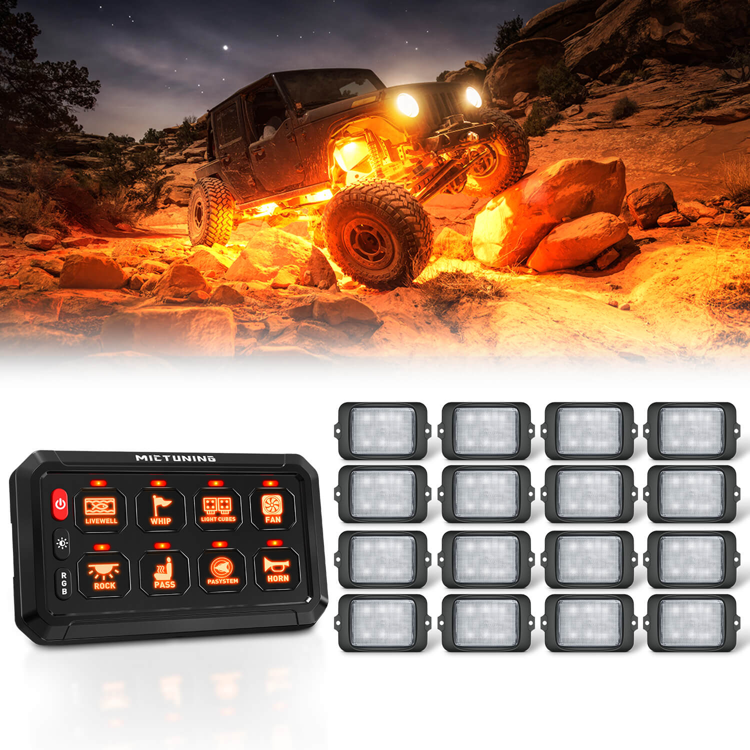 MICTUNING Upgraded P1s RGB Switch Panel with C3 RGBW LED
