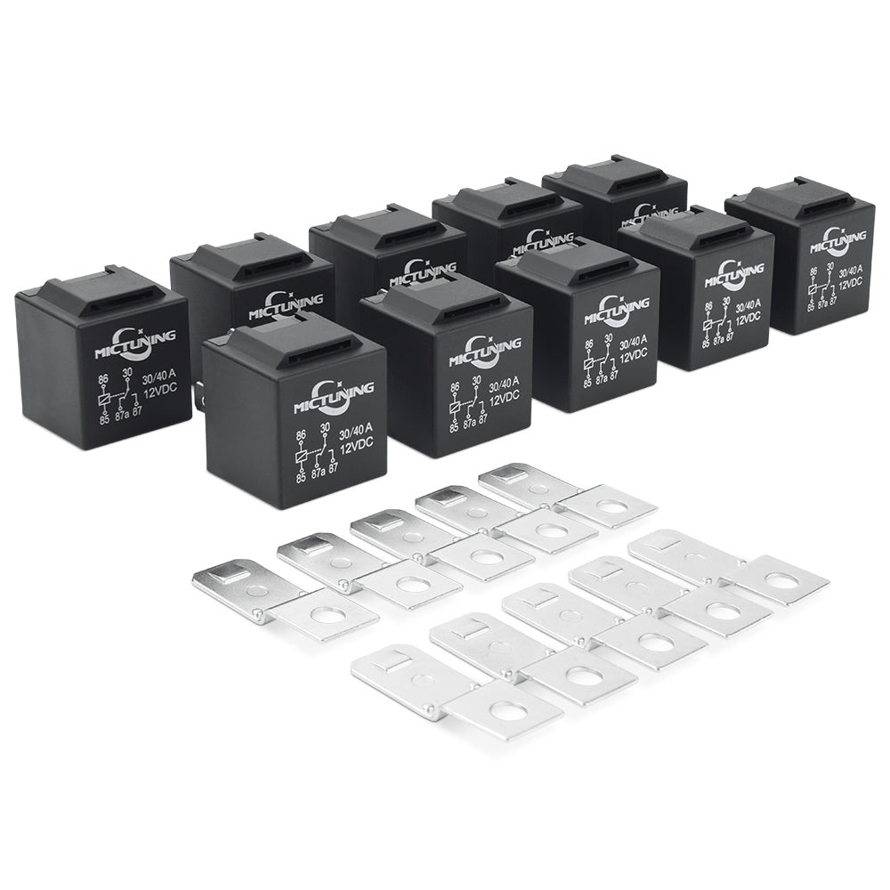 DC 12V 30/40 Amp 5pin SPDT Relay - LED Light Bar Replacement Relays 10 Pack