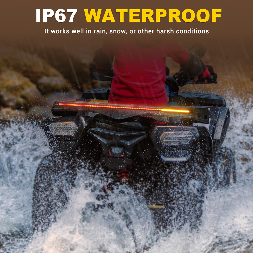 UTV Tail Light Strip Waterproof with Amber Left & Right Turn Signal, R