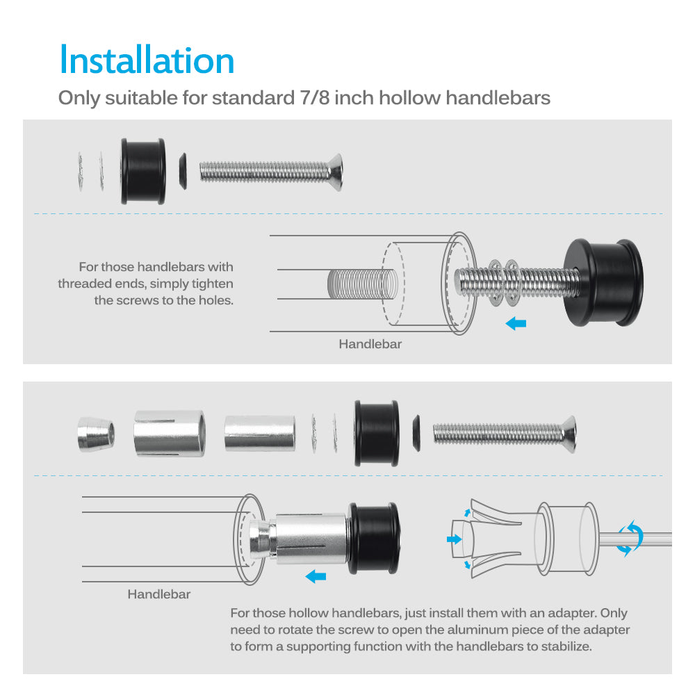 Inch Rectangle Motorcycle Mirrors Bar End Side Mirror Bundle