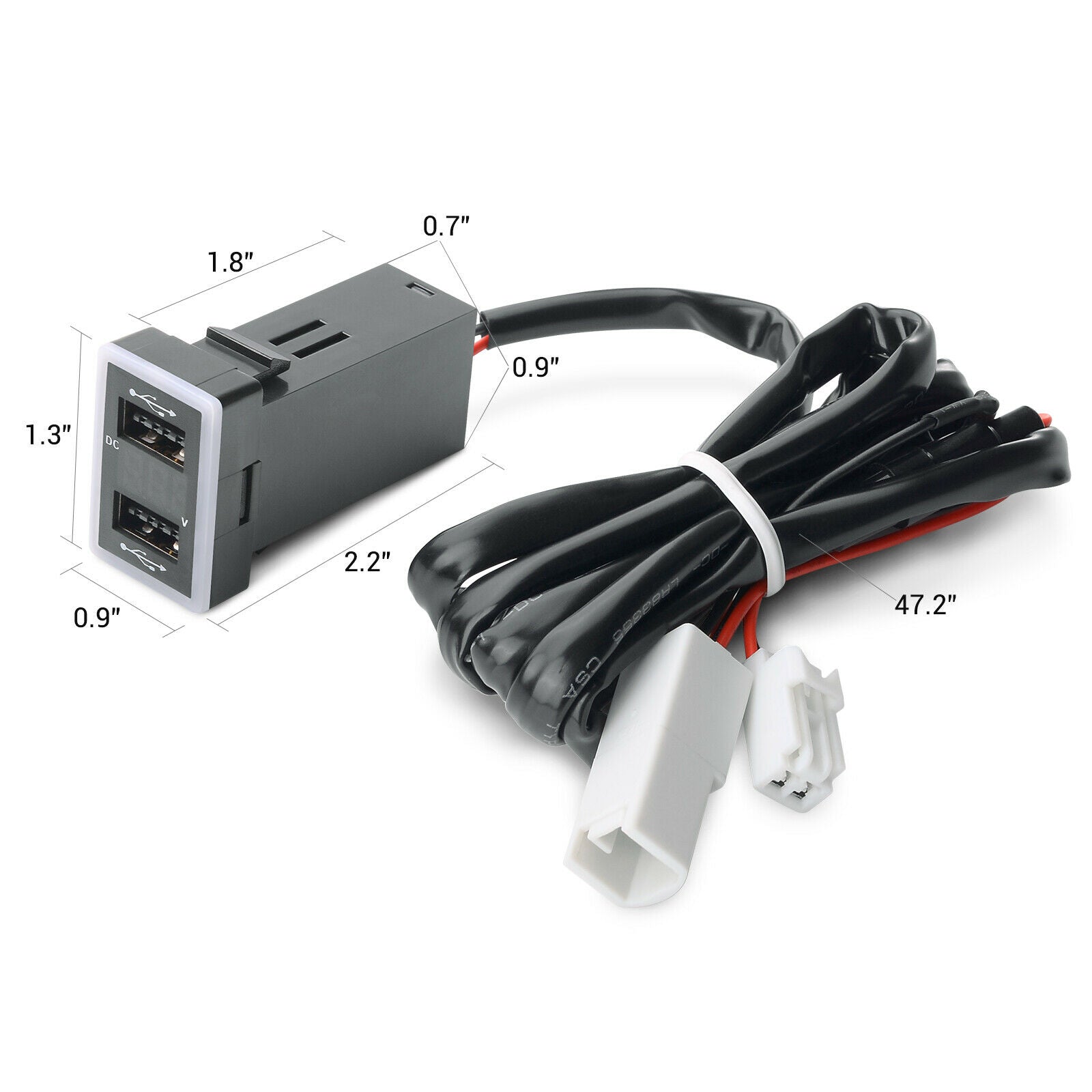 Kaufe 1pc Universal Multi-funktion Auto Ladegerät Dual USB QC 3,0 Adapter  Zigarette Leichter LED Voltmeter Für Alle Arten von Mobiltelefonen