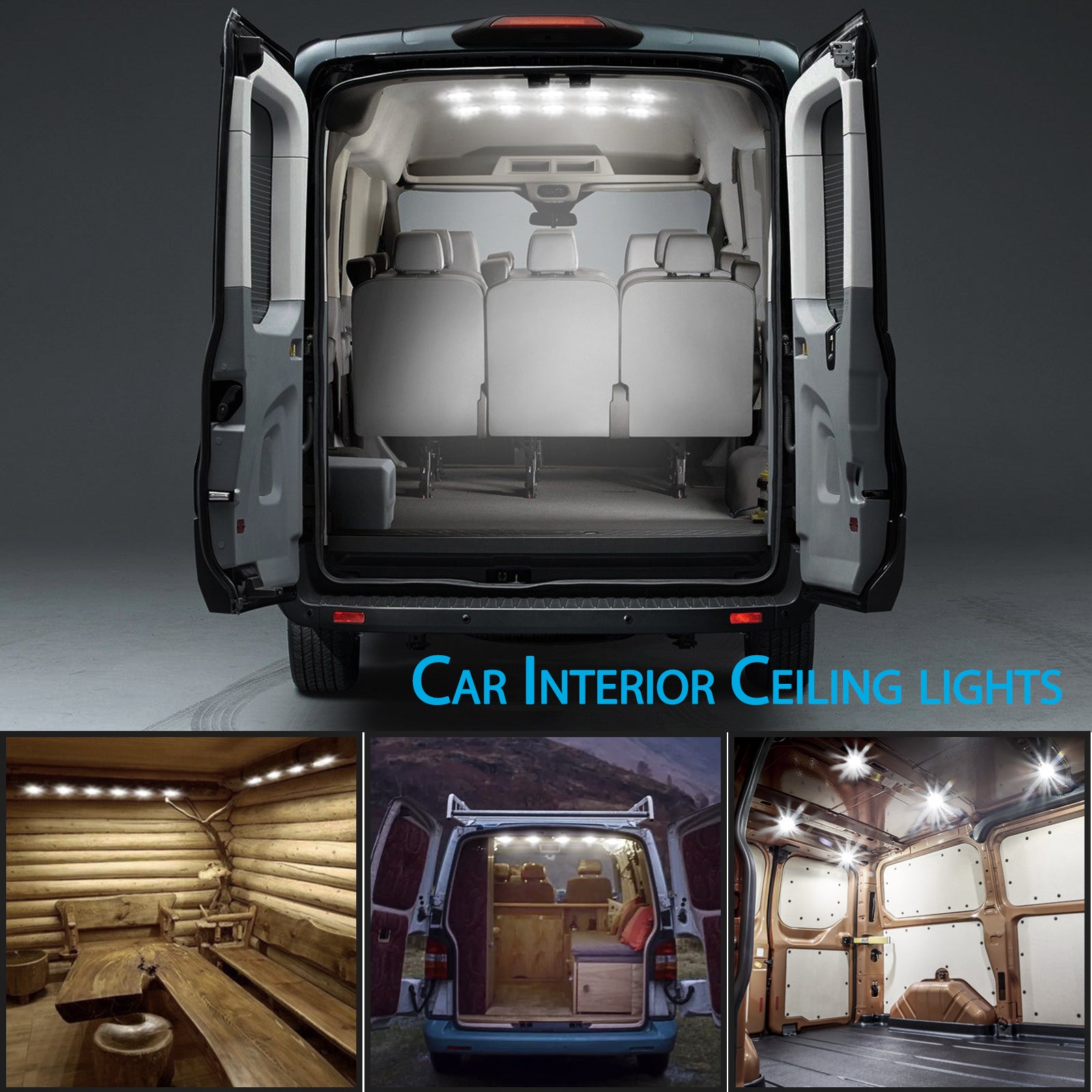 30 LED Car Interior Lights Kit, Led Modules White Truck Ceiling lights Project Lens Lighting Lamp
