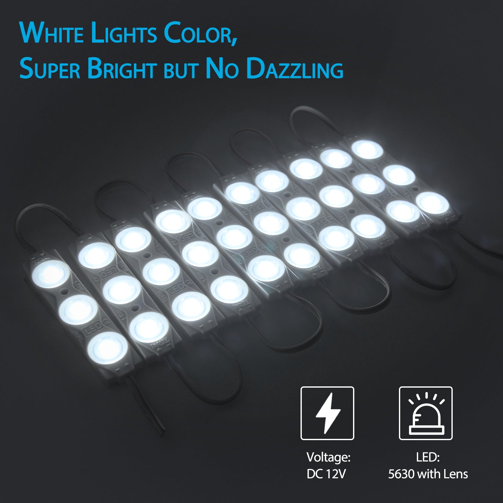 30 LED Car Interior Lights Kit, Led Modules White Truck Ceiling lights Project Lens Lighting Lamp