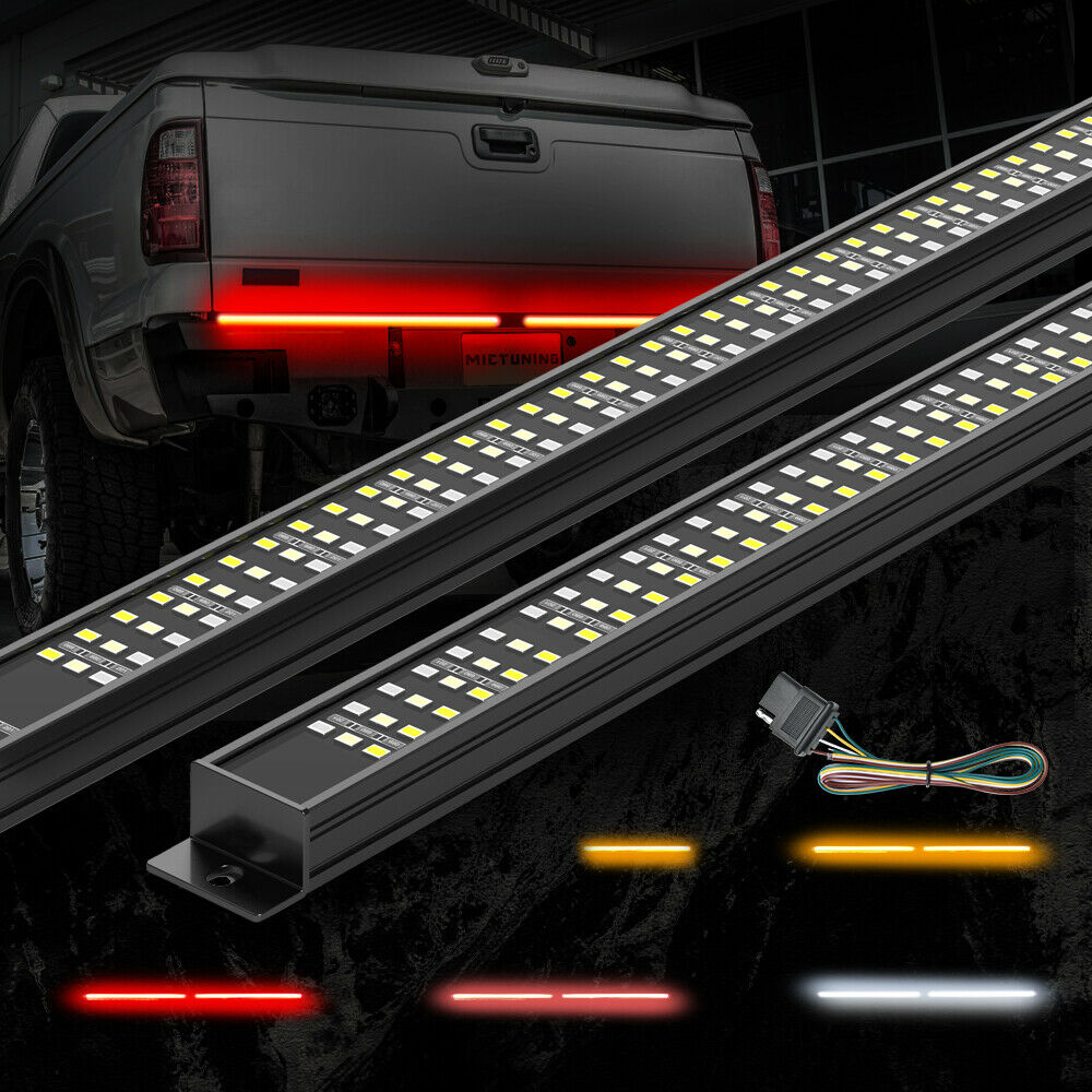 2Pcs 60 Dimming Truck Bed Led Light Strip White for Ford Dodge Chevy