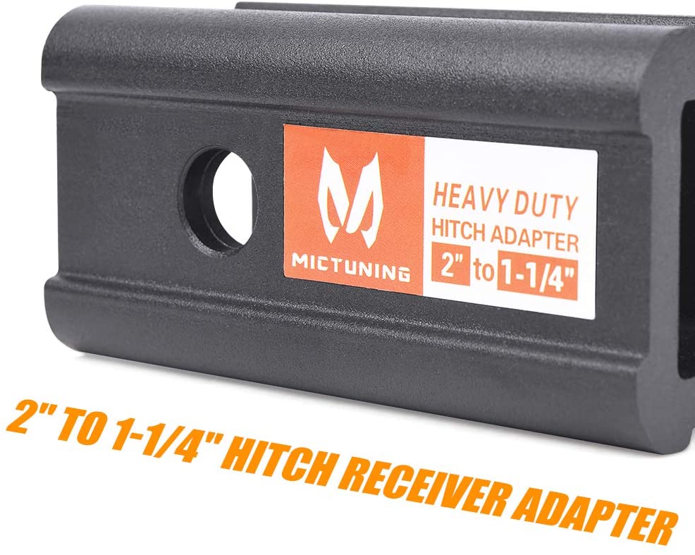 Heavy Duty Steel 2'' Class III/IV to 1-1/4'' Class I/II Trailer Hitch Adapter Receiver Insert Sleeve Reducer Mount Converter
