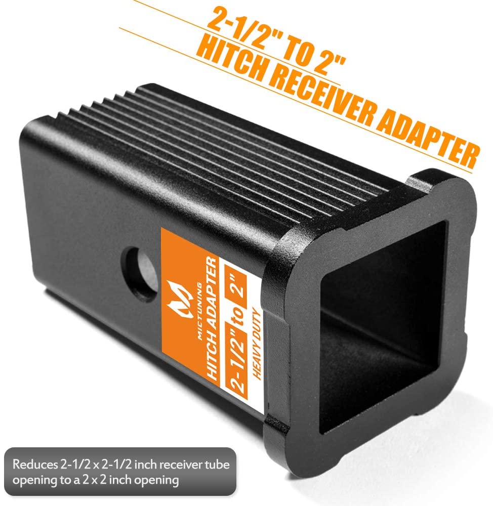 2-1/2'' Class V to 2'' Class III and IV Trailer Hitch Receiver Adapter Reducer 2.5'' to 2'' Sleeve Convertor