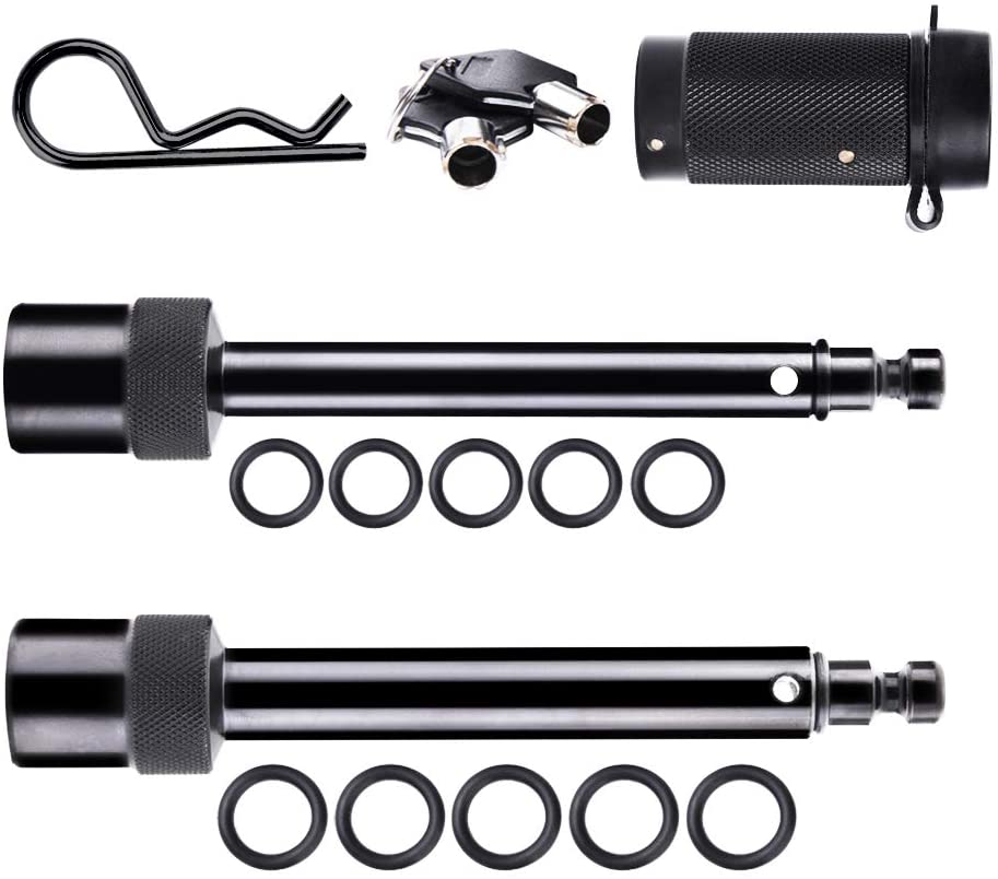 Trailer Hitch Lock Pin Set- 5/8'' & 1/2'' with One Locking System Anti-Rattle for Class I, II, III, IV, V Hitches