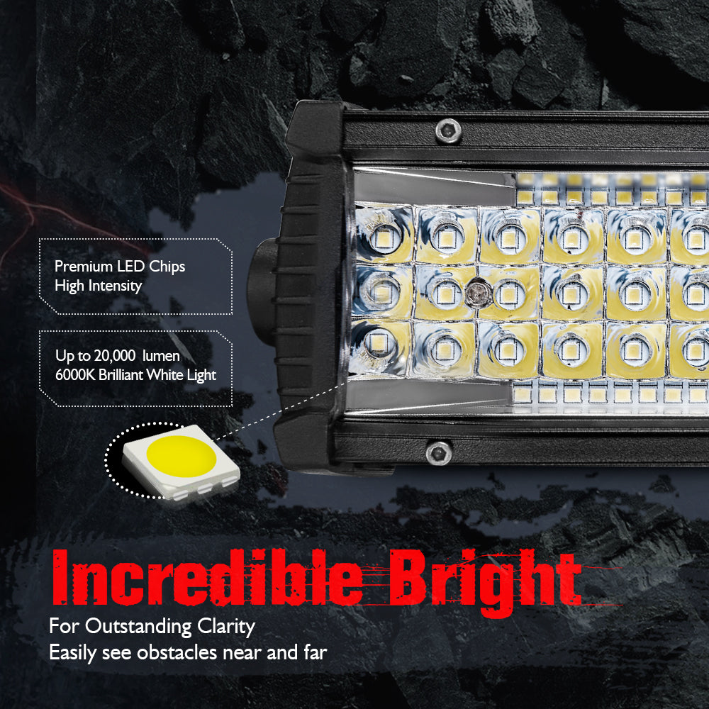 32'' LED Light Bar 5-Row 20000LM Truck COMBO Off Road Driving Fog Lamp
