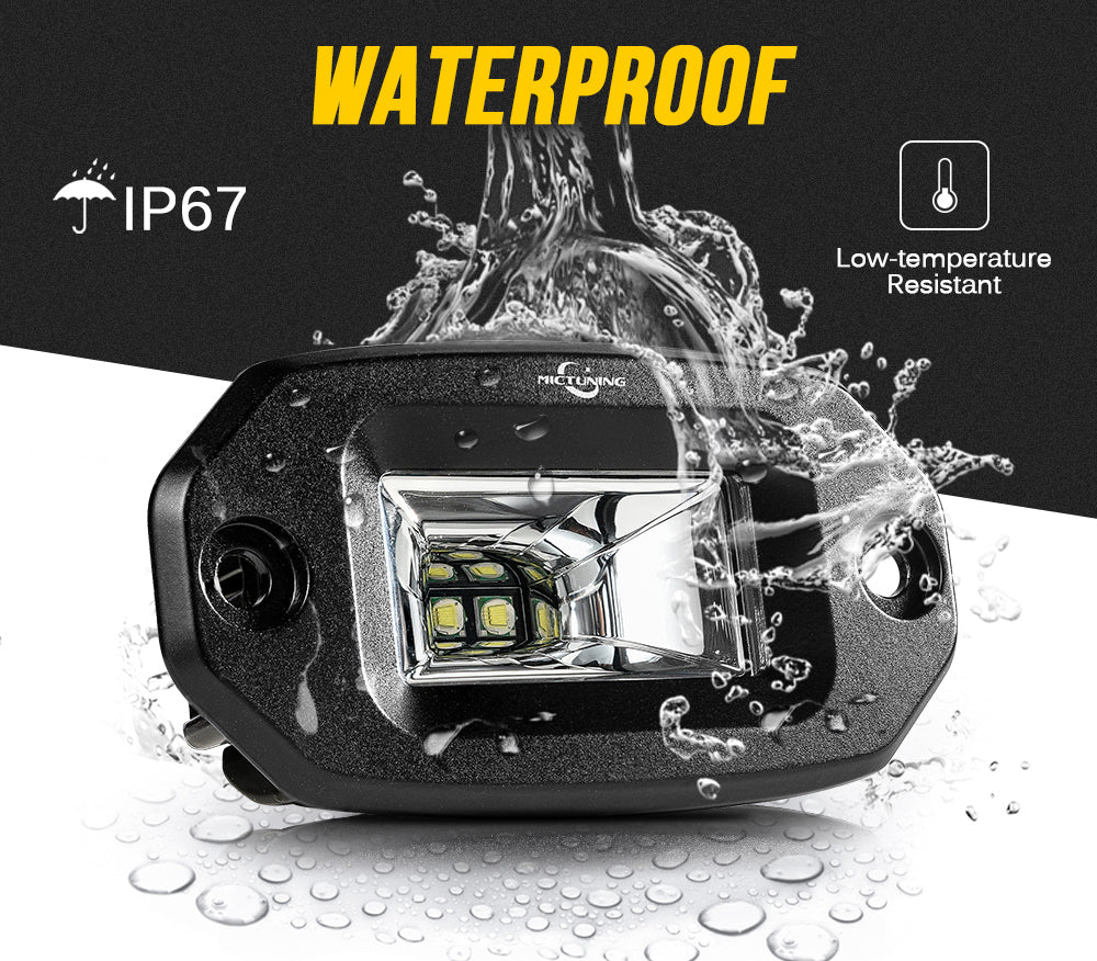 2x 20W Flush Mount LED Pods, Flood LED Work Light Bar, Offroad Backup Driving Fog Lamp 2x 20W Flush Mount LED Pods, Flood LED Work Light Bar, Offroad Backup Driving Fog Lamp