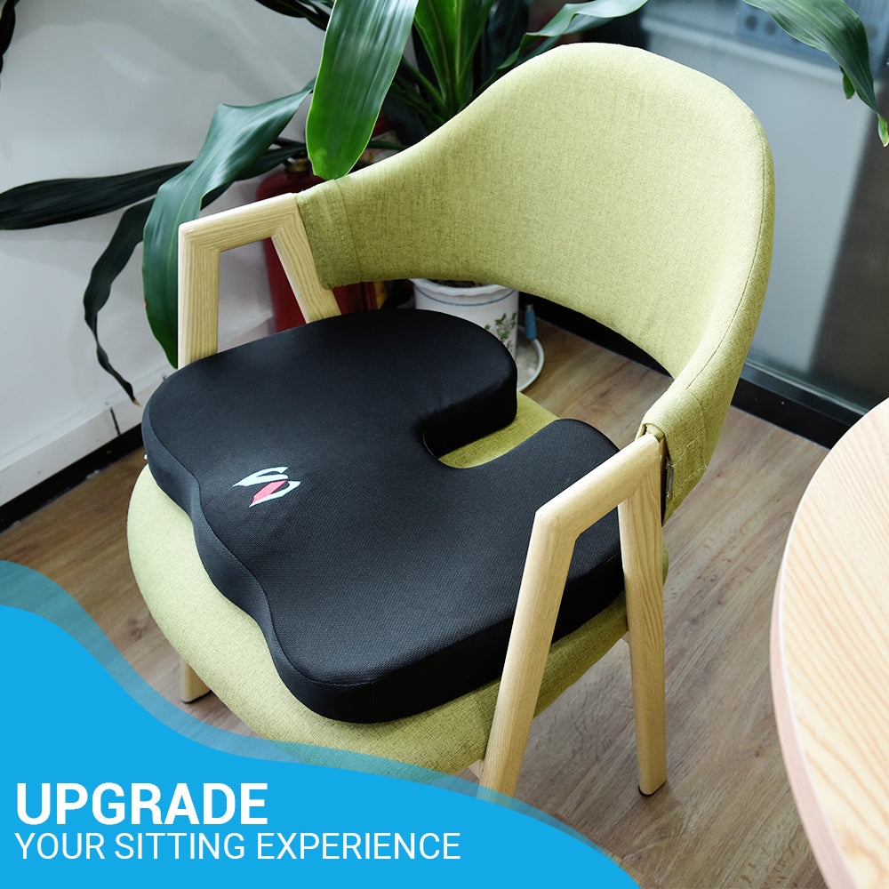 Cooling Gel Seat Cushion - Memory Foam Gel-Enhanced Orthopedic Chair Pad Coccyx Cushion