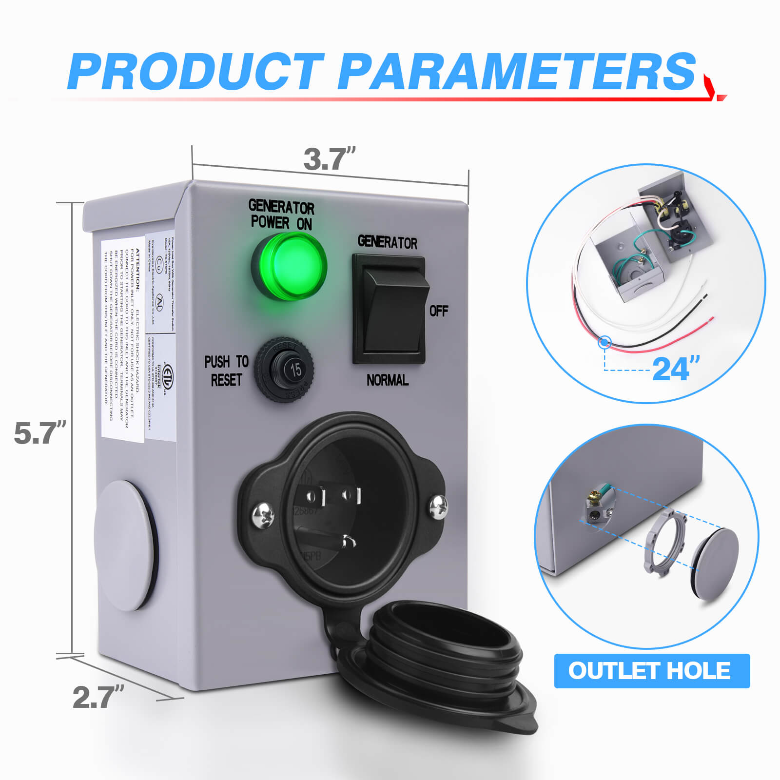 mi tsu Amazon.com: Afurkuot 15 Amp Generator Transfer Switch, NEMA
