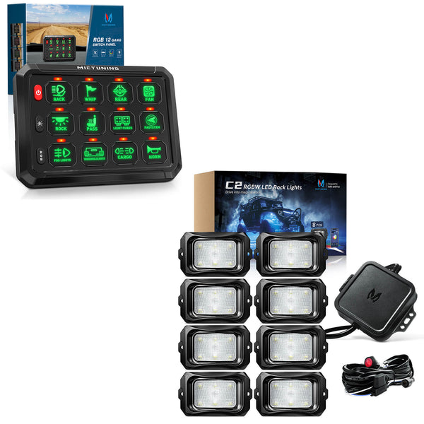 MICTUNING P1 RGB 8/12 Gang Switch Panel