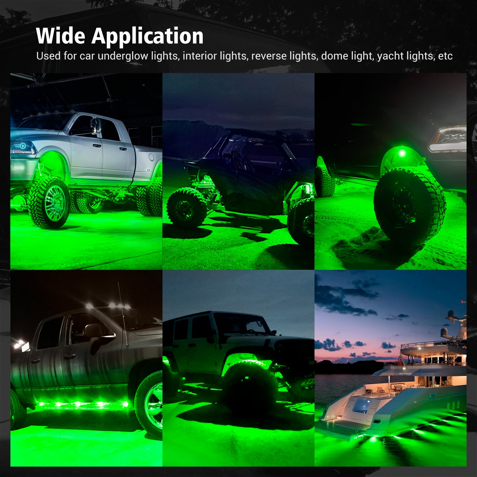 green neon lights for cars