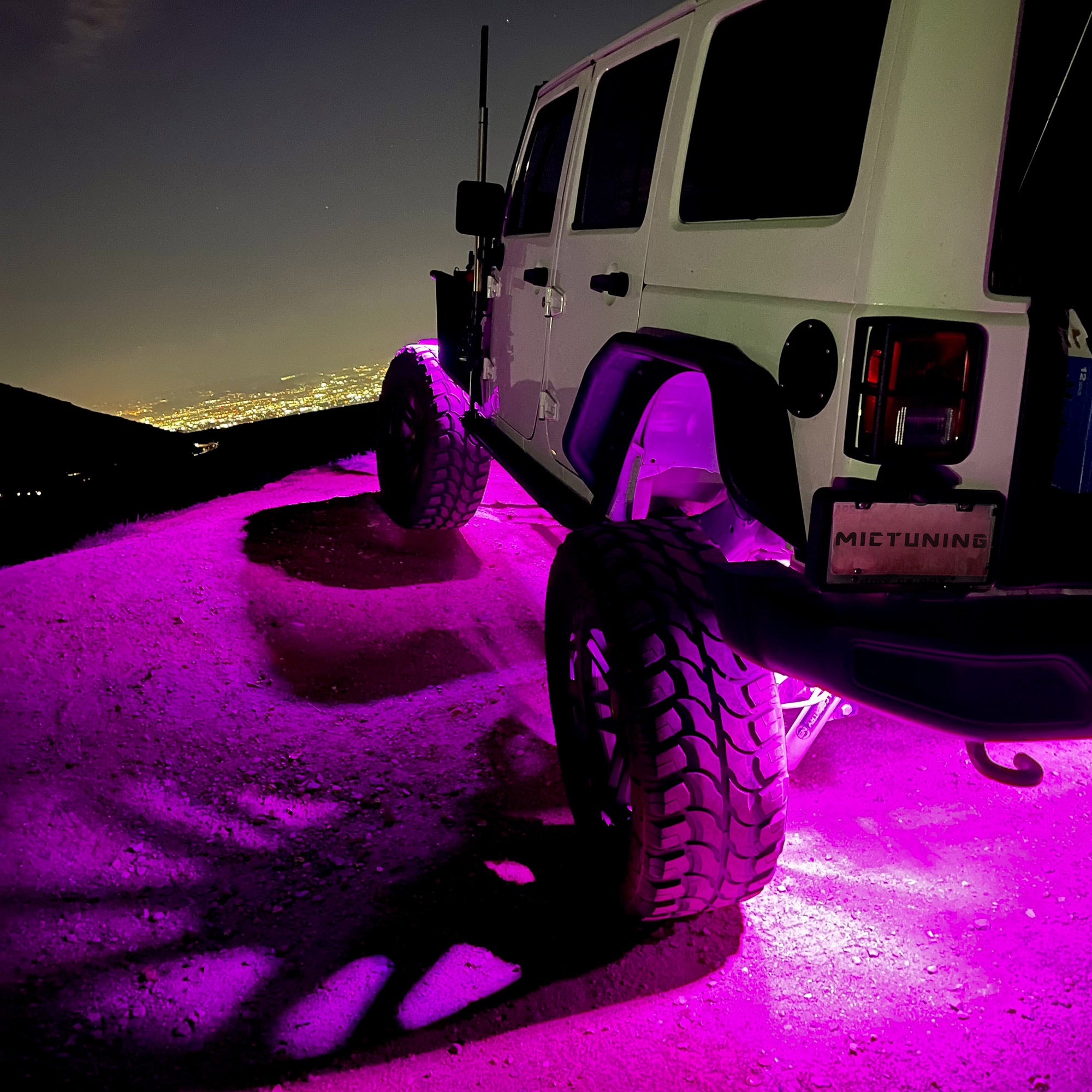 C2 RGBW LED Rock Lights 4 Pods Offroad lamp Curved Surface - Multicolor  Underglow Neon Light Kit