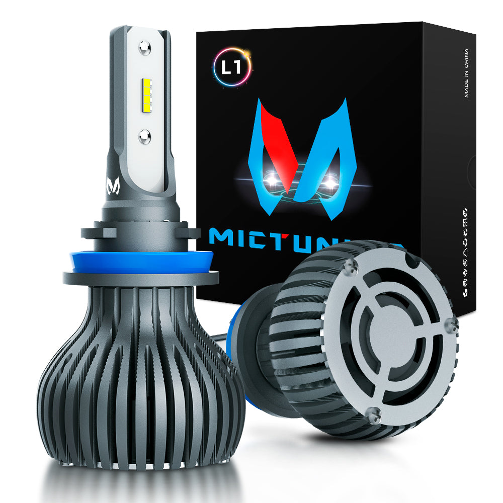 H11 LED Headlight Bulbs All-in-One Conversion Kit - 60W 6240LM LED Headlamp | 6500K Cool White | Plug-N-Play | Non-Polarity | HID