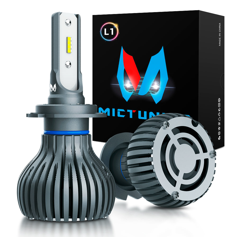 H7 LED Headlight Bulbs All-in-One Conversion Kit - 60W 6240LM LED Headlamp | 6500K Cool White | Plug-N-Play | Non-Polarity | HID