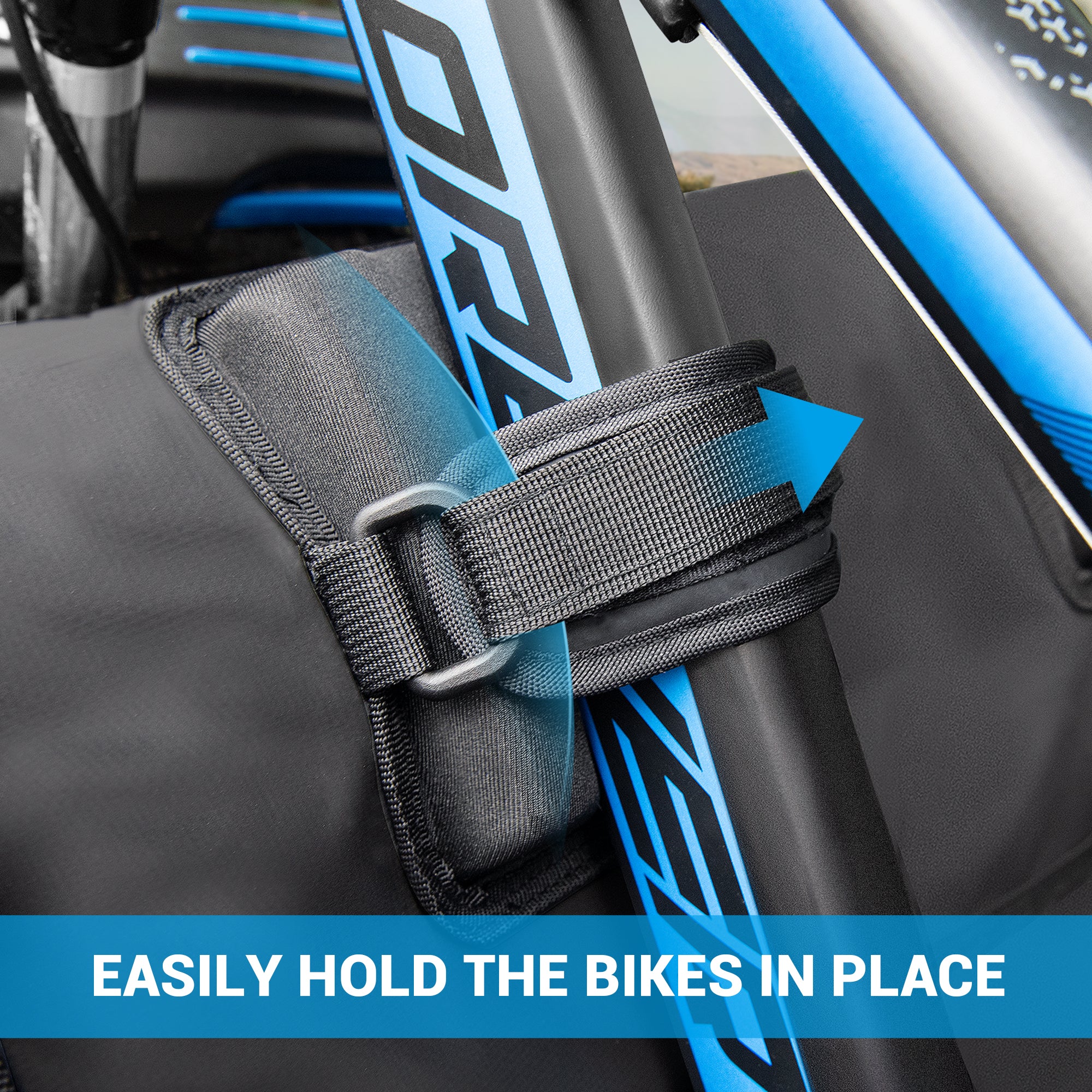 Tailgate Bike Pad with Exclusive Arc Concave Slots, Big Back Opening & Tool Pocket, Tailgate Cover Protection Pad