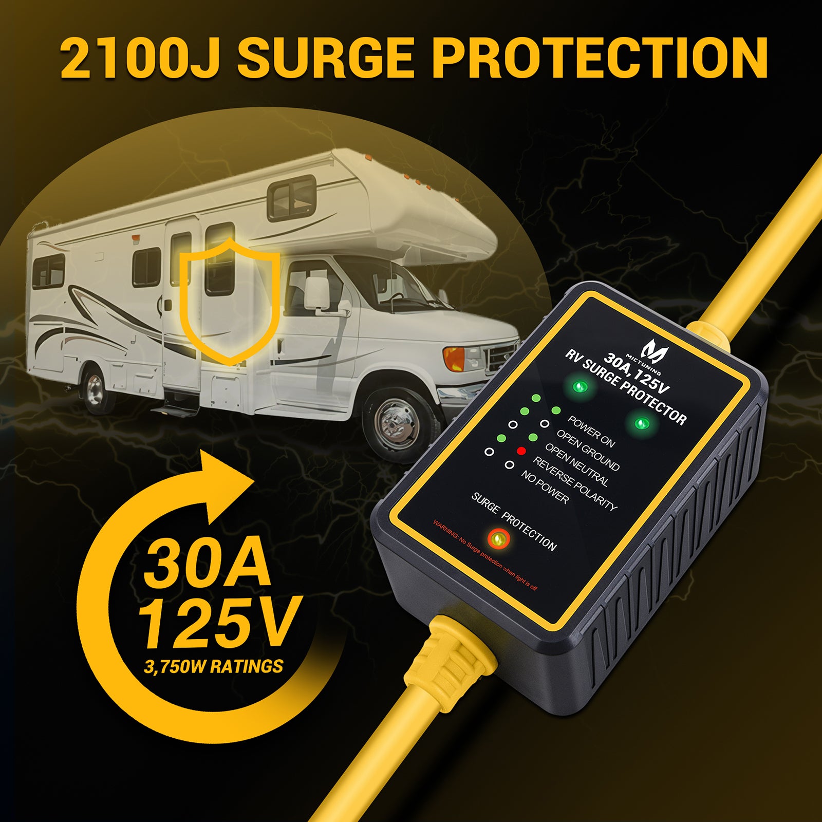 30 Amp RV Surge Protector - RV Power Defender Voltage Protector  RV Circuit Analyzer