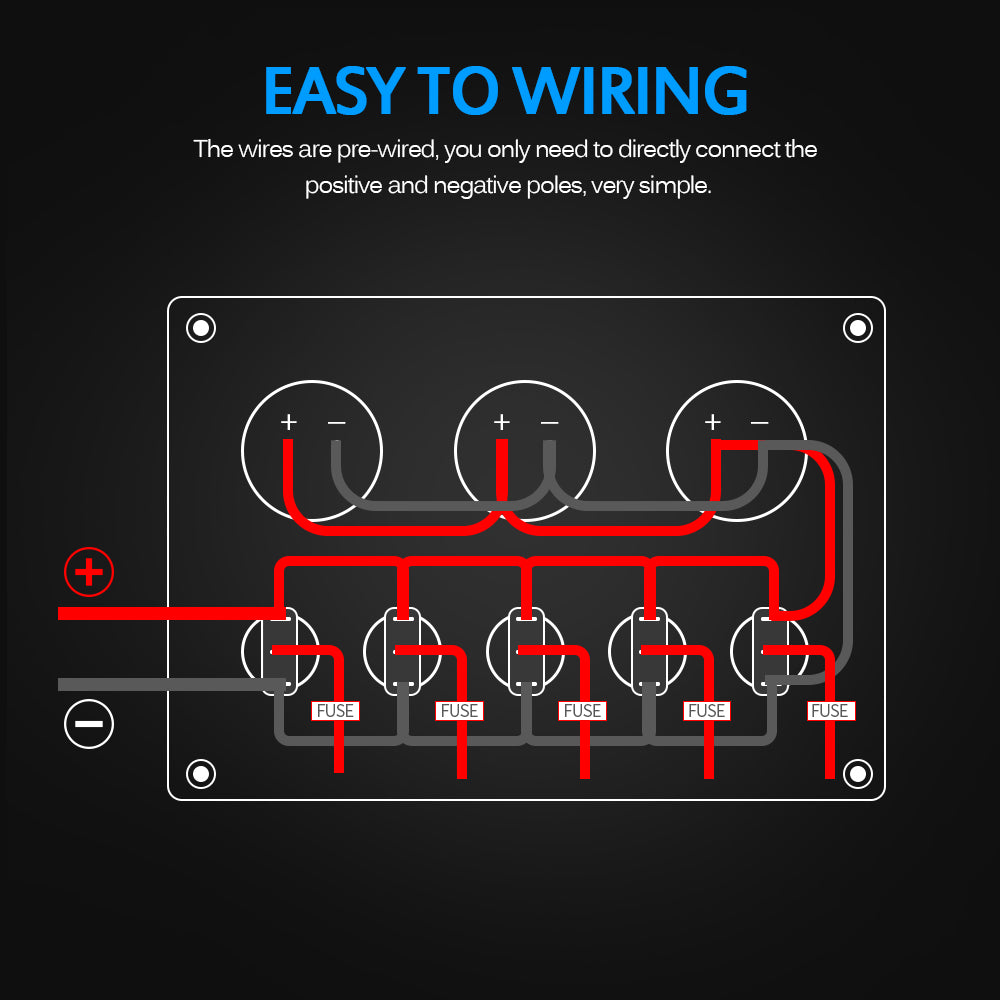 Toogle Panel 4 Toggle Switch Panel