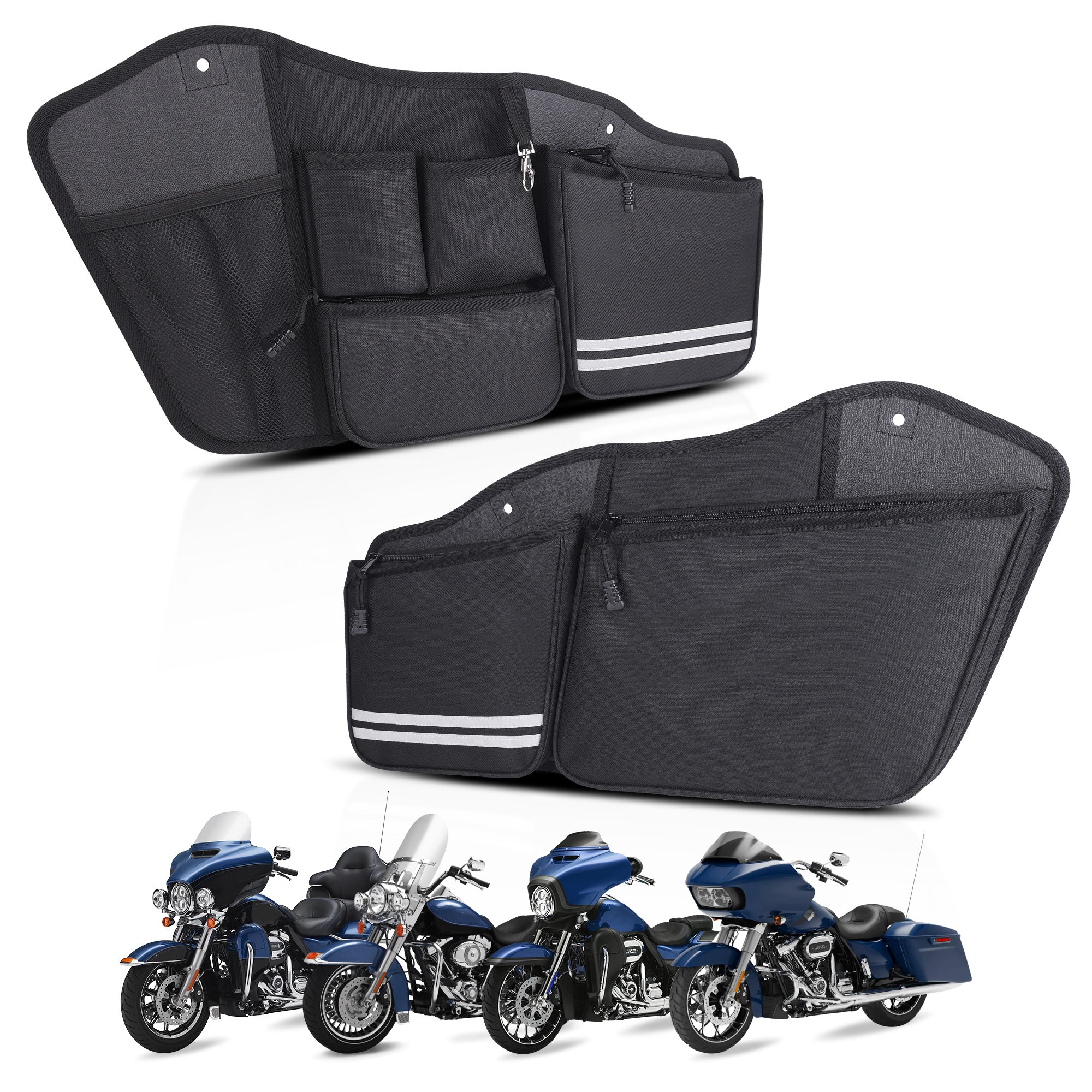 Saddle Bags Organizers Saddlebag Side Storage Bag for 2014-2020 Street