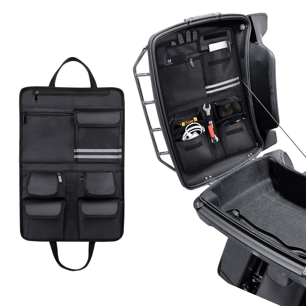 MITUNING Tour Pack Lid Organizer with Multiple Pockets for Road Glide