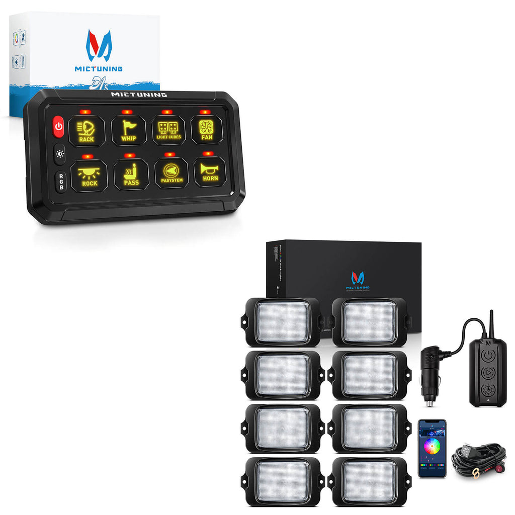 MICTUNING Upgraded P1s RGB 8/12 Gang Switch Panel with C3 8/12 Pods ...