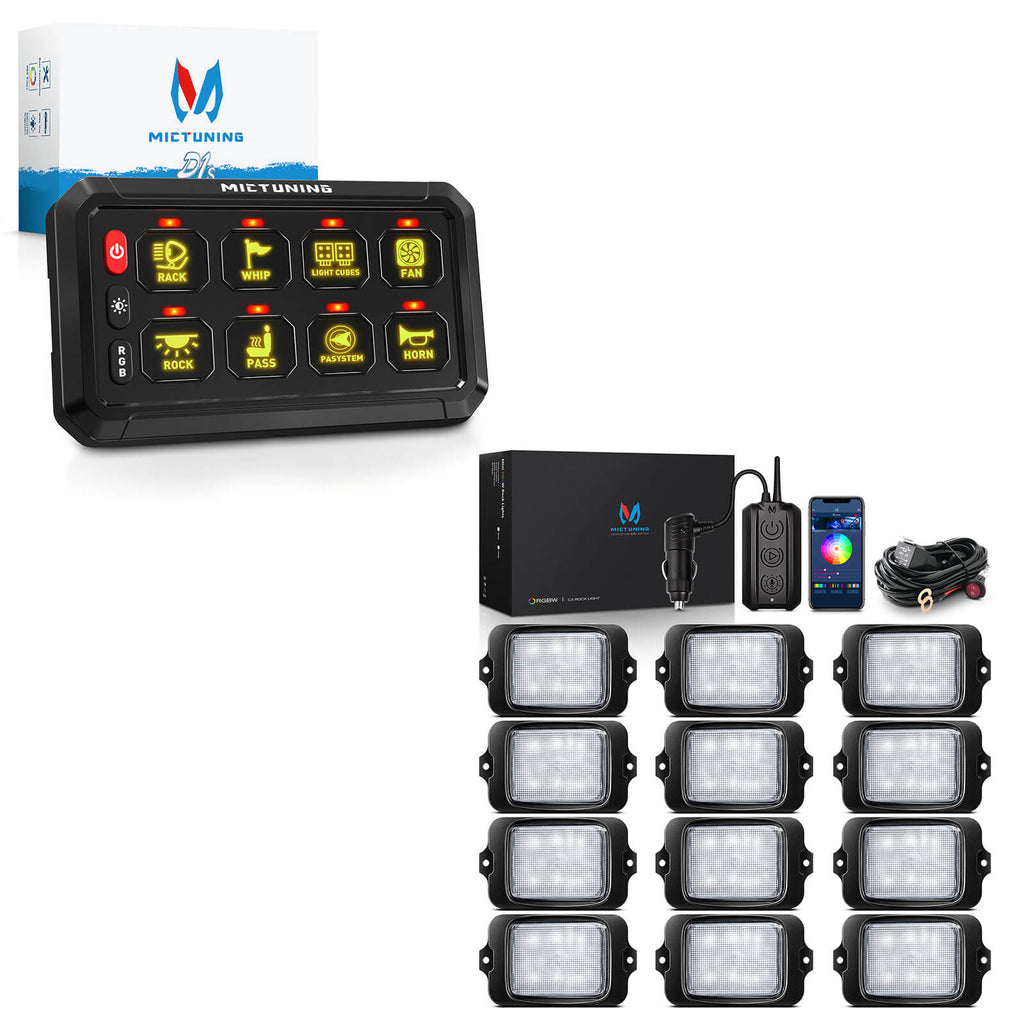 MICTUNING Upgraded P1s RGB 8/12 Gang Switch Panel with C3 8/12 Pods ...